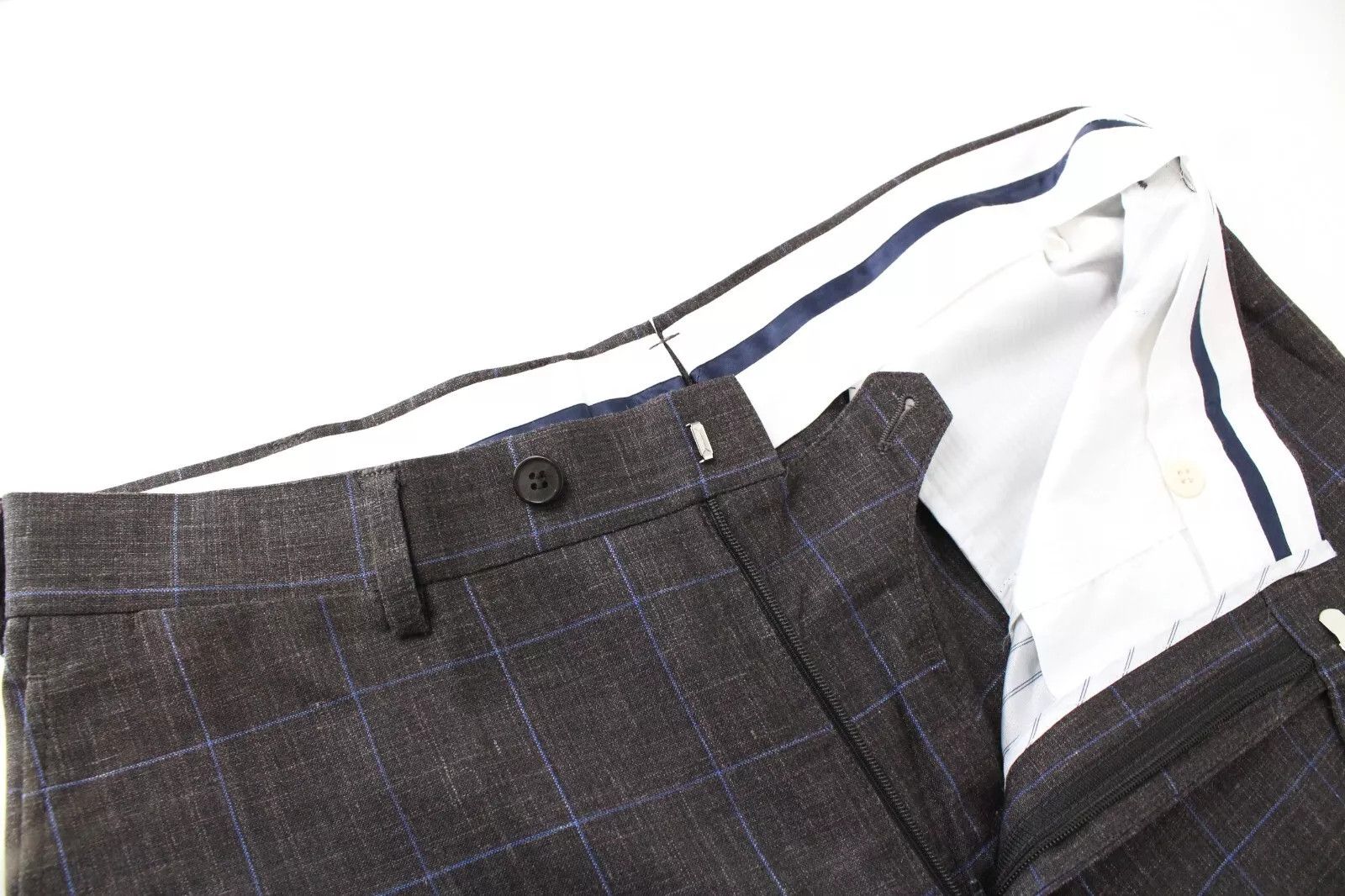 Suitsupply BRESCIA UK38L Brown Wool Silk Linen Trousers 59638 Size US 38 / EU 54 - 5 Thumbnail
