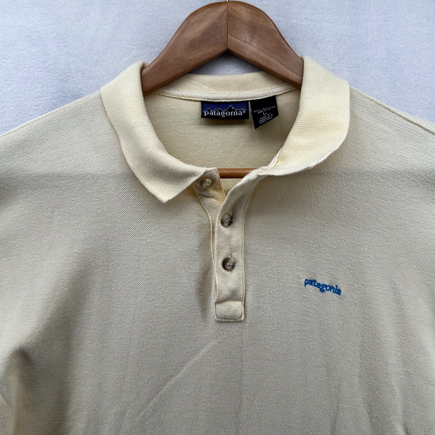 Patagonia Patagonia Polo Shirt Yellow Mens Large Golf Cotton Short Sleeve Collared Polo Casual Classic Button Easy Care Size US L / EU 52-54 / 3 - 3 Thumbnail