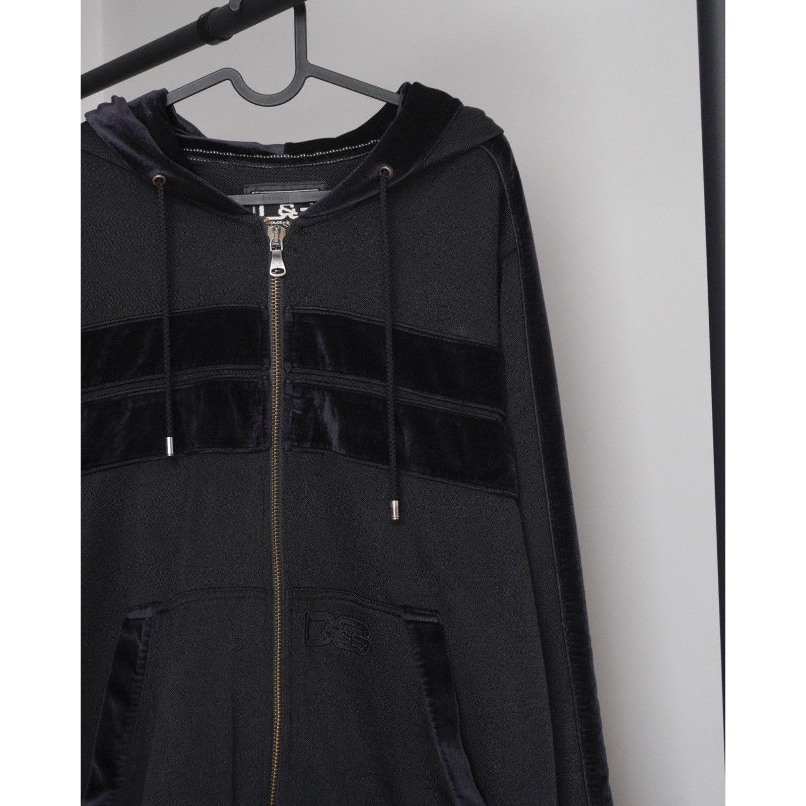 Dolce & Gabbana Dolce gabbana nylon velour black zip hoodie Size US XL / EU 56 / 4 - 2 Thumbnail
