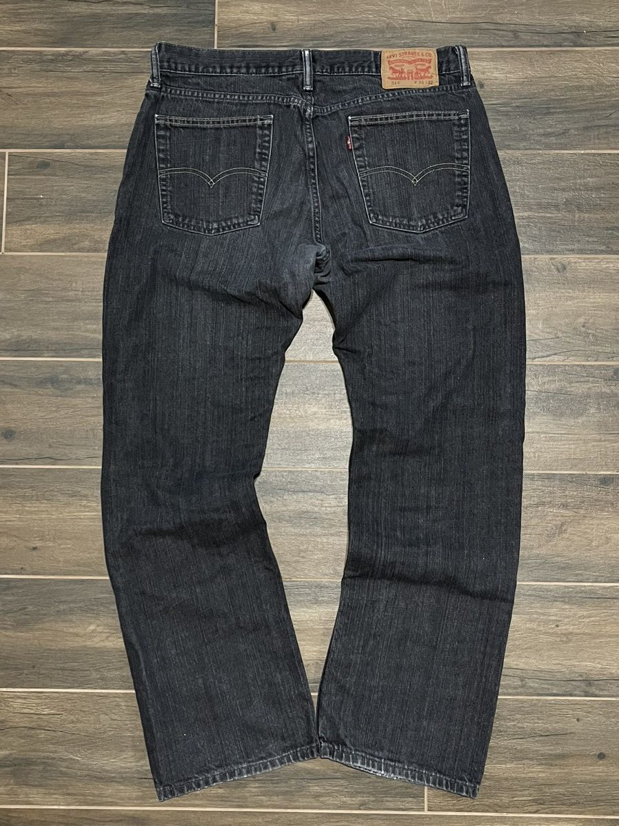 Levi's × Levi's Vintage Clothing × Vintage 🔥VINTAGE BAGGY LEVIS 514 DISTRESSED FADED DENIM JEANS 00s🔥 Size US 36 / EU 52 - 5 Thumbnail