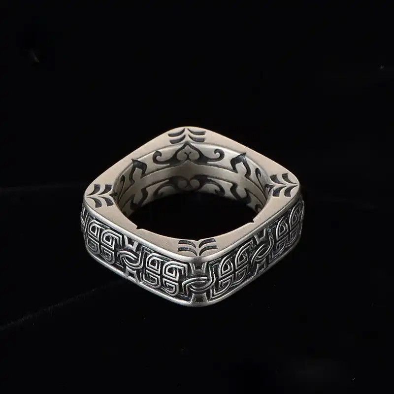 Vintage Irish Crazy Celtic Knot Square Vintage Ring Size ONE SIZE - 2 Thumbnail