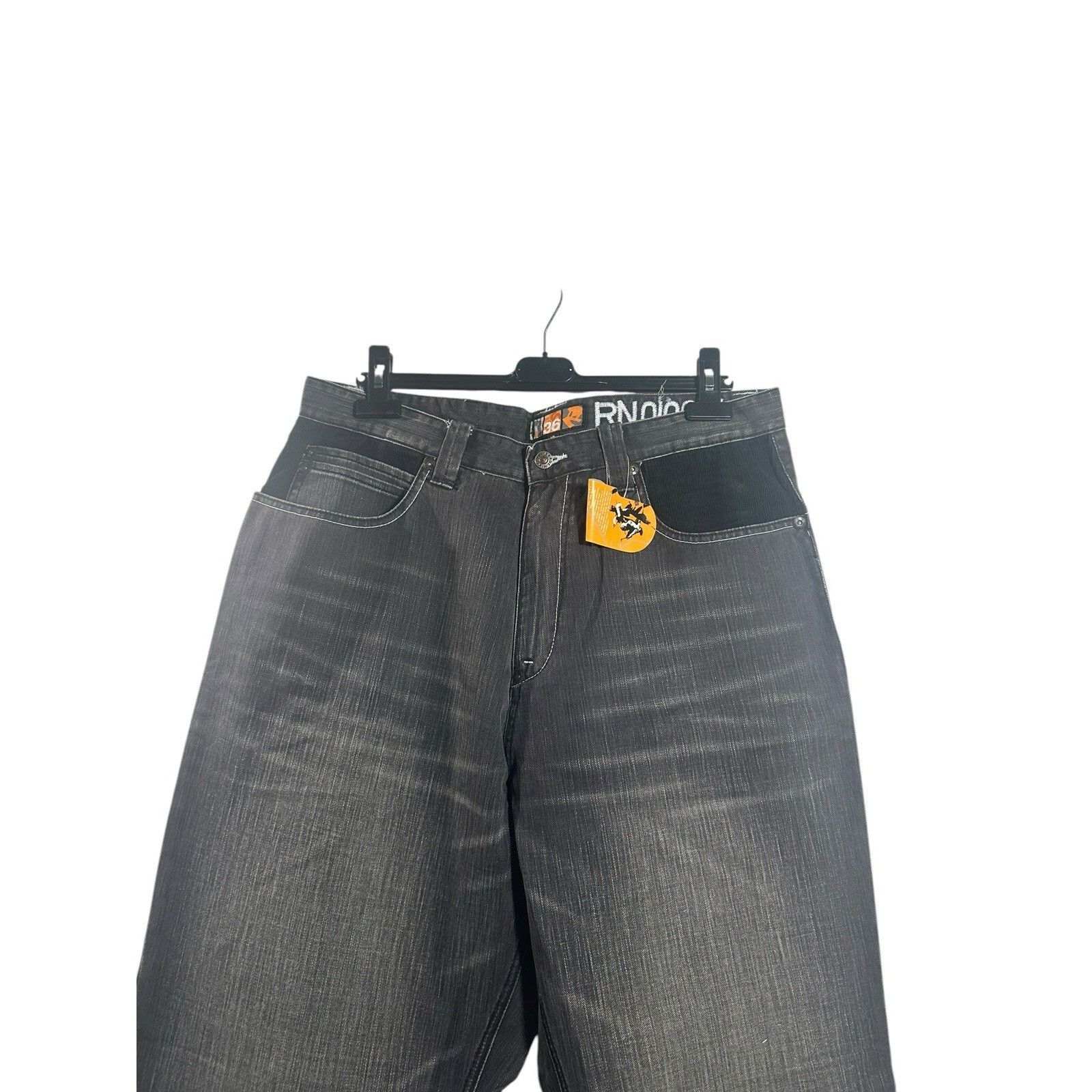 Akademiks Vintage Akademiks Jeans Mens S 36 Black Denim Baggy Wide Leg Size US 36 / EU 52 - 2 Thumbnail