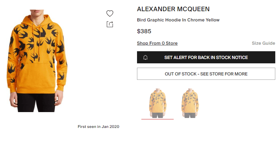 McQ Alexander McQueen ALEXANDER MCQUEEN Bird Graphic Hoodie In Chrome Yellow Size US L / EU 52-54 / 3 - 3 Thumbnail
