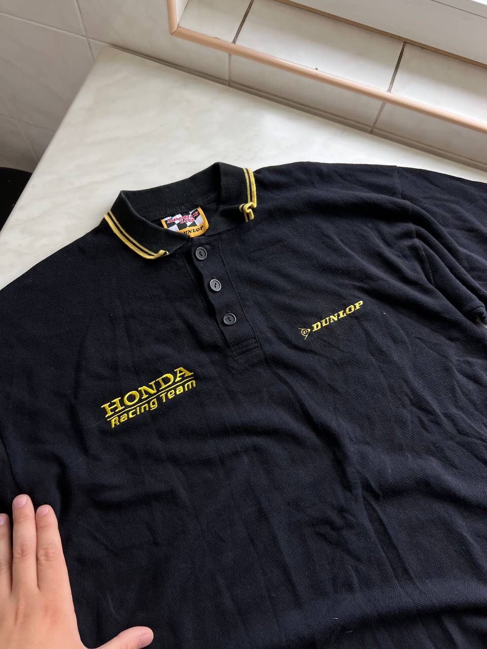 Honda Honda Racing Team Polos T Shirt Tee by Dunlop 1990s Size L Size US L / EU 52-54 / 3 - 2 Thumbnail