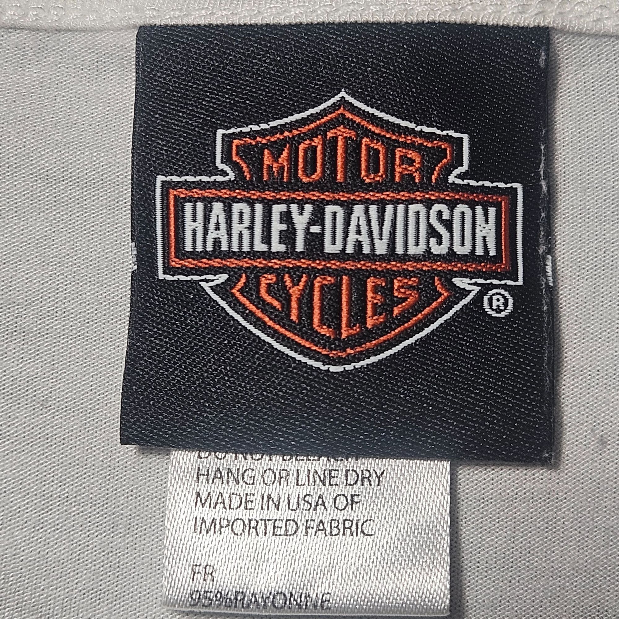Other Harley-Davidson Women’s White Graphic Tee M Rhinestone Biker Size M / US 6-8 / IT 42-44 - 3 Thumbnail