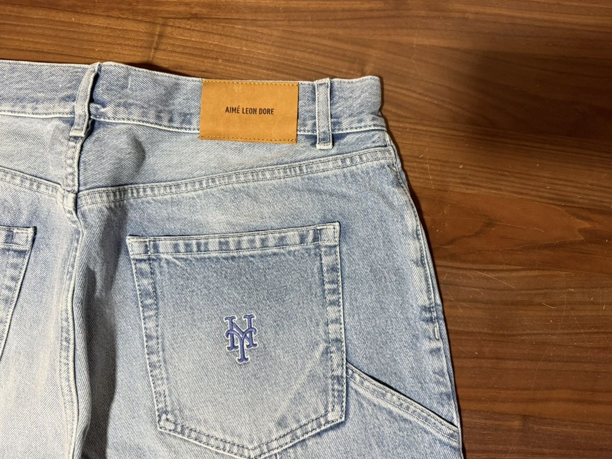 Aime Leon Dore Aime Leon Dore ALD MLB New York Mets Denim Shorts Light Wash Size US 34 / EU 50 - 3 Thumbnail