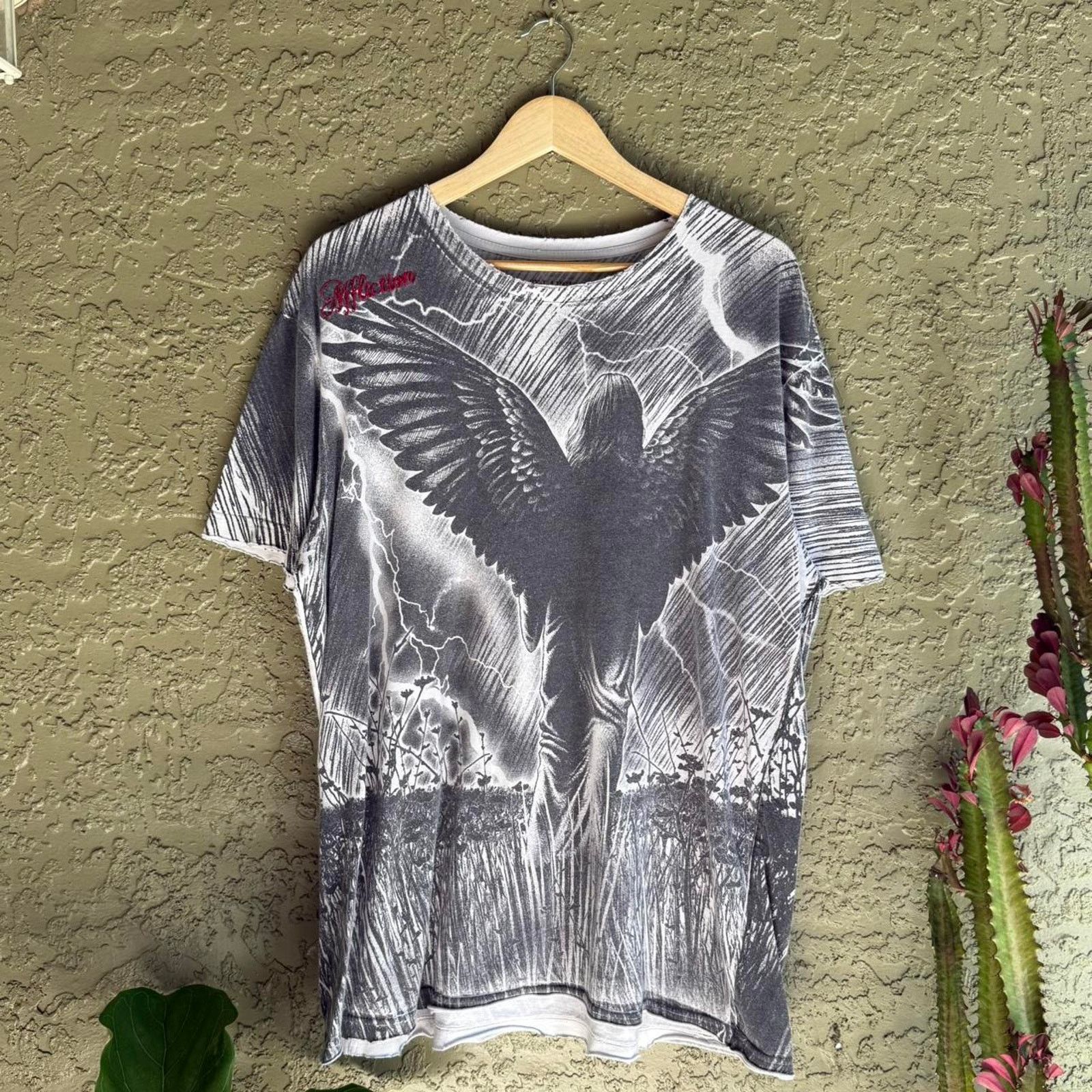 Affliction Affliction Y2K Angel Lightning AOP Men's XL Shirt Emo Size US XL / EU 56 / 4 - 1 Thumbnail