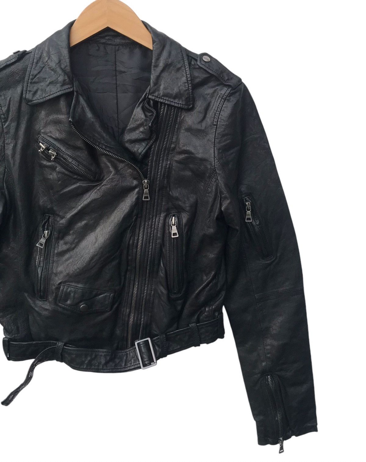 Vintage Vintage Sheepskin Double Collar Bikers Rockabilly Jacket Size US S / EU 44-46 / 1 - 4 Thumbnail