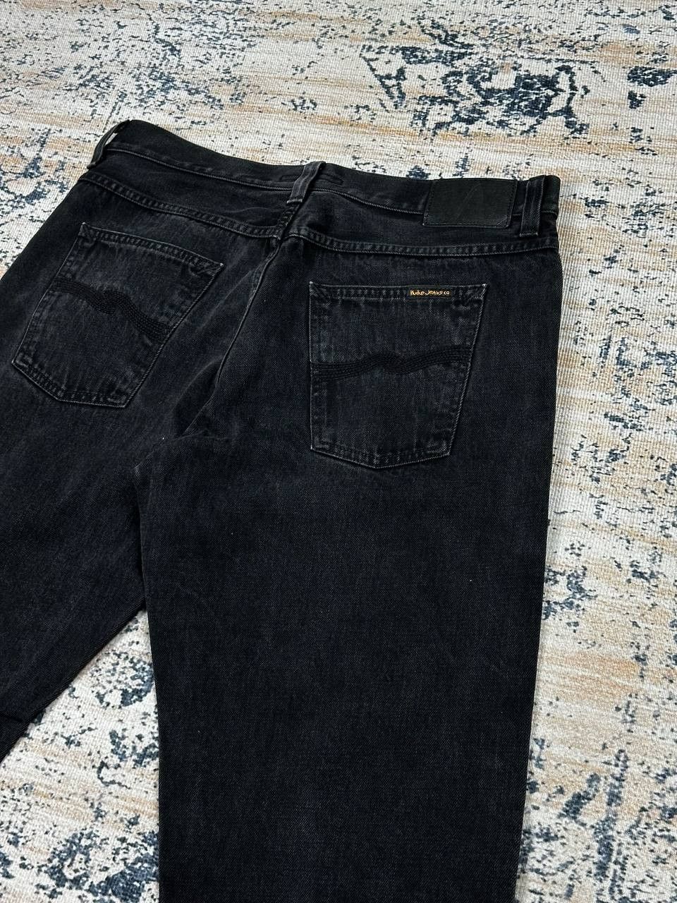 Nudie Jeans Nudie wide leg jeans Black Faded Denim Made In Italy Size US 33 - 11 Thumbnail