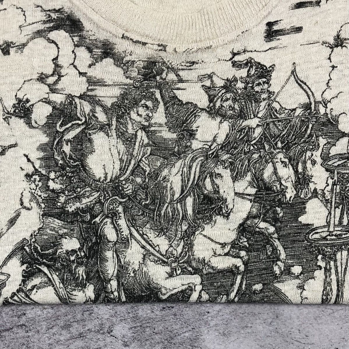 Vintage Hemp Union Apocalypse Graphic Engraving 90s Tee Size US L / EU 52-54 / 3 - 3 Thumbnail
