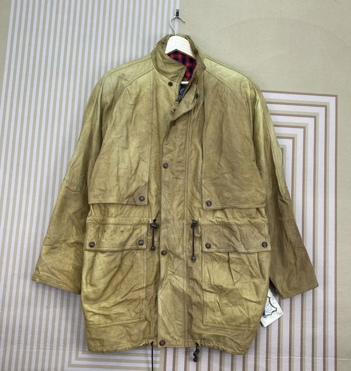 Jaded by Knight 🫶 vintage Knight Leather Field Jacket Checked Lining Size US S / EU 44-46 / 1 - 1 Thumbnail
