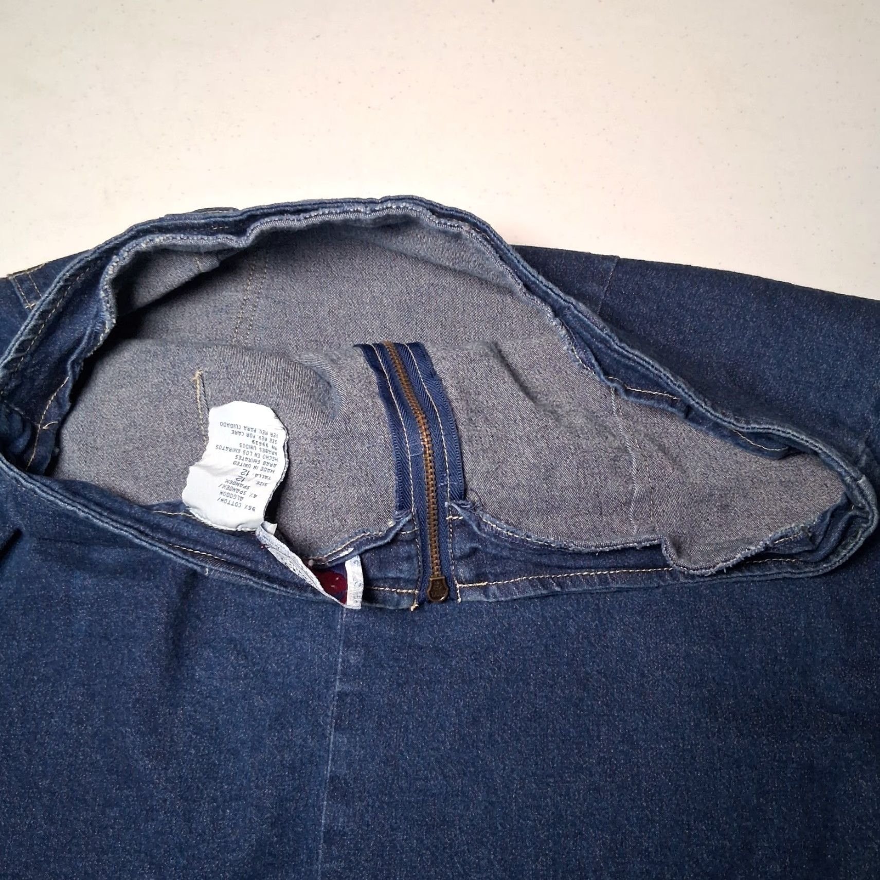 Vintage VINTAGE Carolina Blues Skirt Denim Waist 30" Knee Length Zip Back Western Ranchwear Cowgirl Size 34" / US 12 / IT 48 - 7 Thumbnail