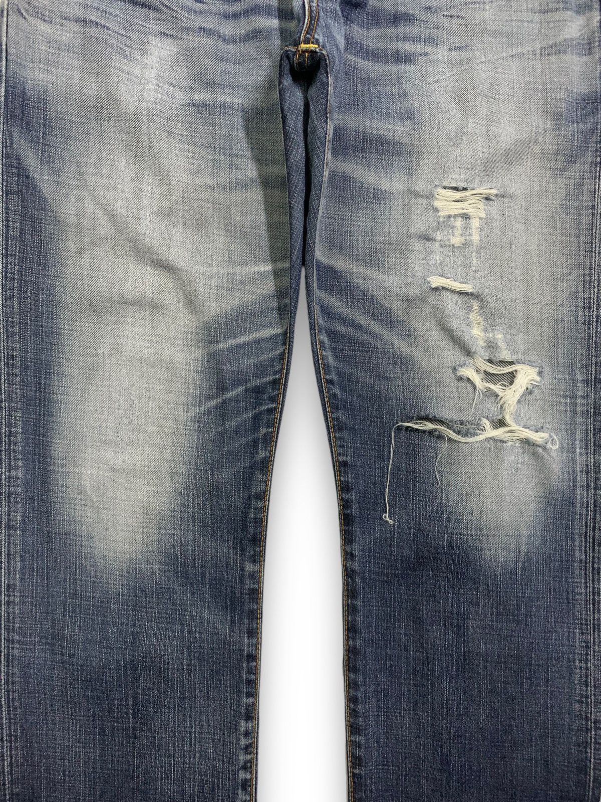 Edwin Vintage Edwin Blue Trip Relaxed Fit Distressed Grunge Jeans Size US 34 / EU 50 - 7 Thumbnail