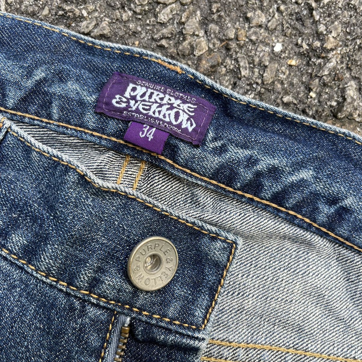 Hysteric Glamour Flare Jeans Clawmark Purple & Yellow Boot Cut Denim Punk Size US 34 / EU 50 - 7 Thumbnail