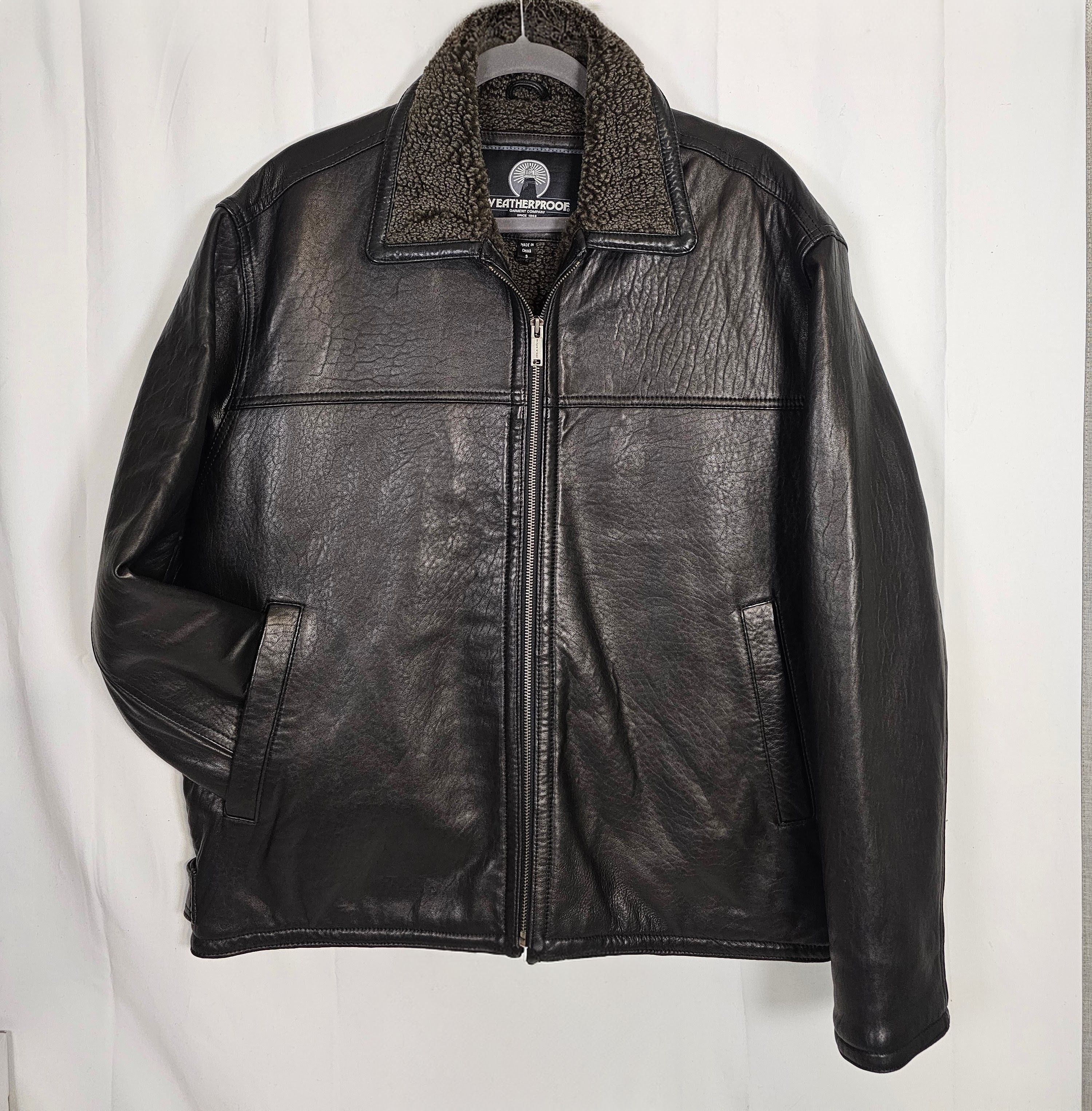 Weatherproof Weatherproof Leather Jacket, Fully Lined Men's Small EUC Size US S / EU 44-46 / 1 - 1 Thumbnail