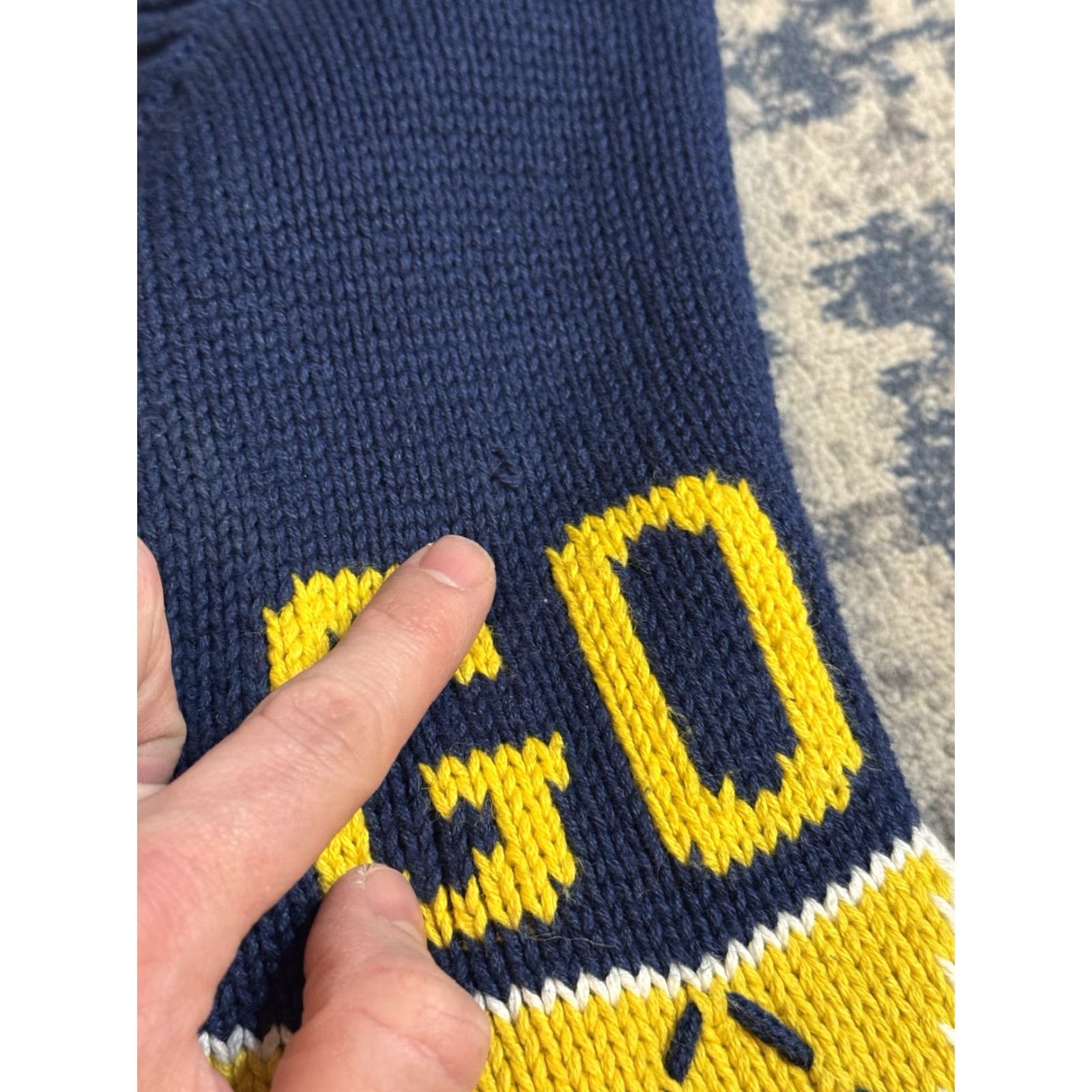 Vintage VINTAGE Michigan Wolverines Birch Bros. Full Zip Sweater L Blue Unisex Adults 90s Football College Go Blue Branding Size US L / EU 52-54 / 3 - 8 Thumbnail