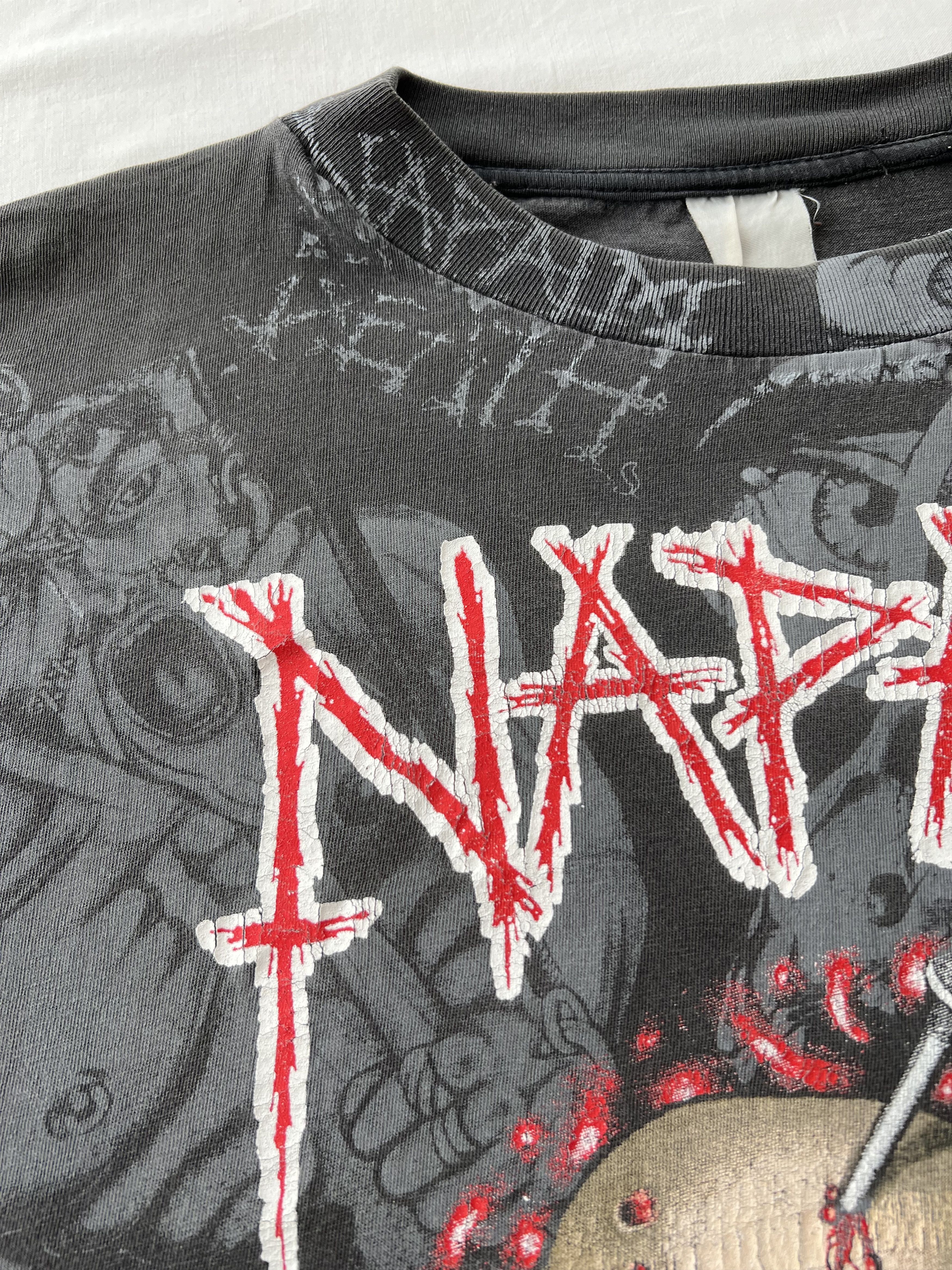 Band Tees Vintage 1994 Napalm Death European Tour AOP T-shirt Size US XL / EU 56 / 4 - 7 Thumbnail