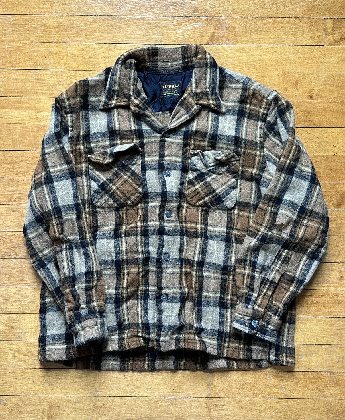 Vintage 60s Loop Collar Flannel