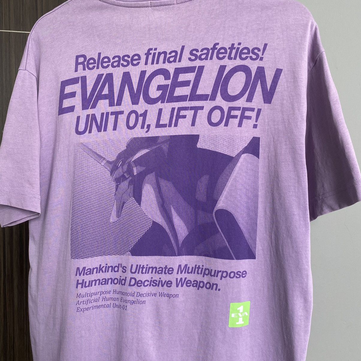 Anime Thrashed Faded Evangelion Neon Genesis ERD GRUNGE TEE Size US M / EU 48-50 / 2 - 2 Thumbnail