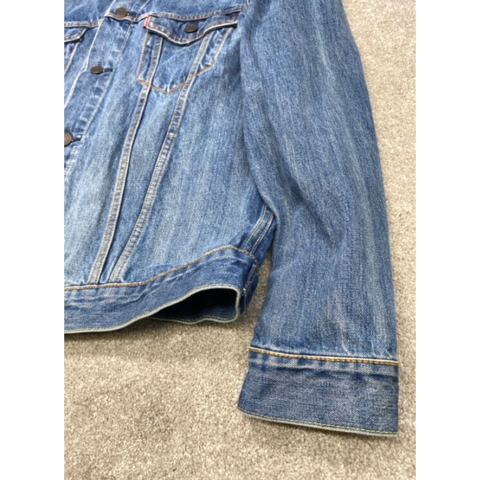 Levi's Levi's 72333 Mens 2XL Blue Denim 100% Cotton Trucker Jacket 4883 Size US XXL / EU 58 / 5 - 3 Thumbnail