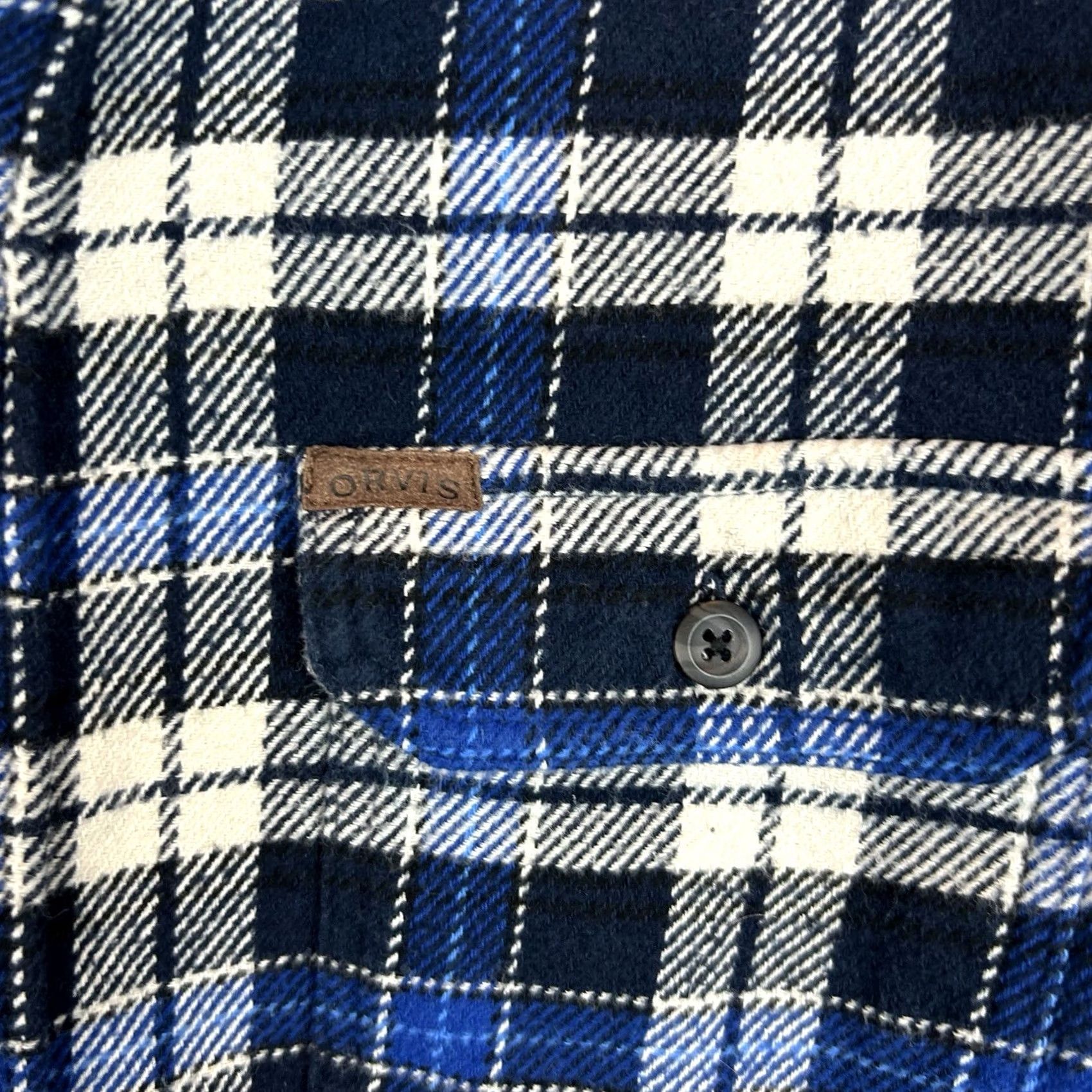 Orvis Orvis Flannel Shirt Mens 2XL Blue Plaid Button Shacket Workwear Outdoor Size US XXL / EU 58 / 5 - 4 Thumbnail