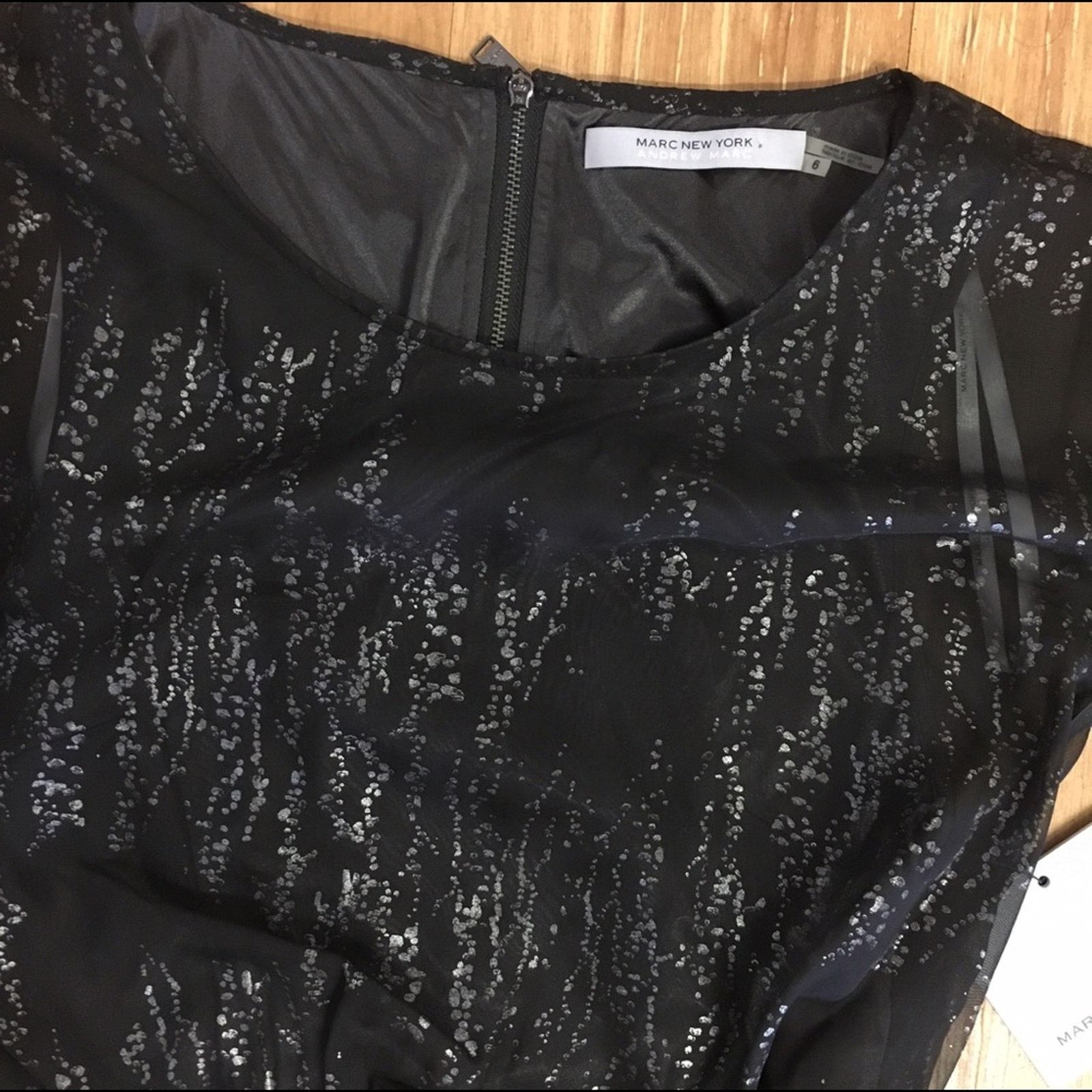 Andrew Marc Marc Andrew New York Womens Dress Size 6 Black Sheath NEW Size M / US 6-8 / IT 42-44 - 2 Thumbnail