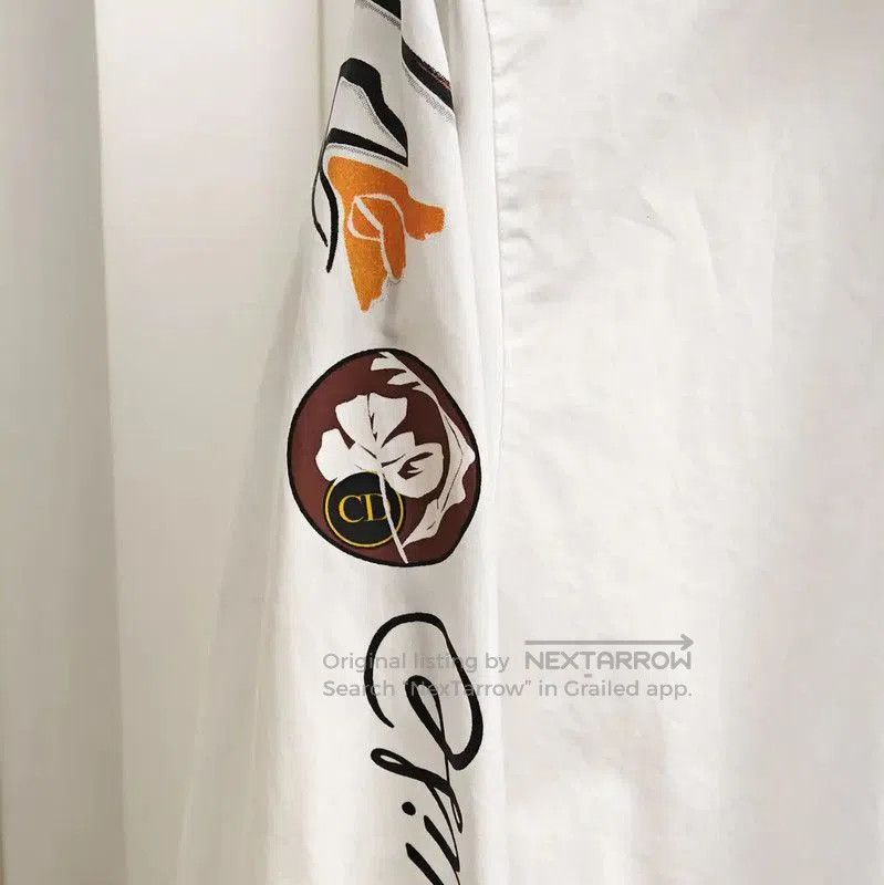 Dior Dior Long Sleeve Cotton Dress in Beige . Size M / US 6-8 / IT 42-44 - 3 Thumbnail