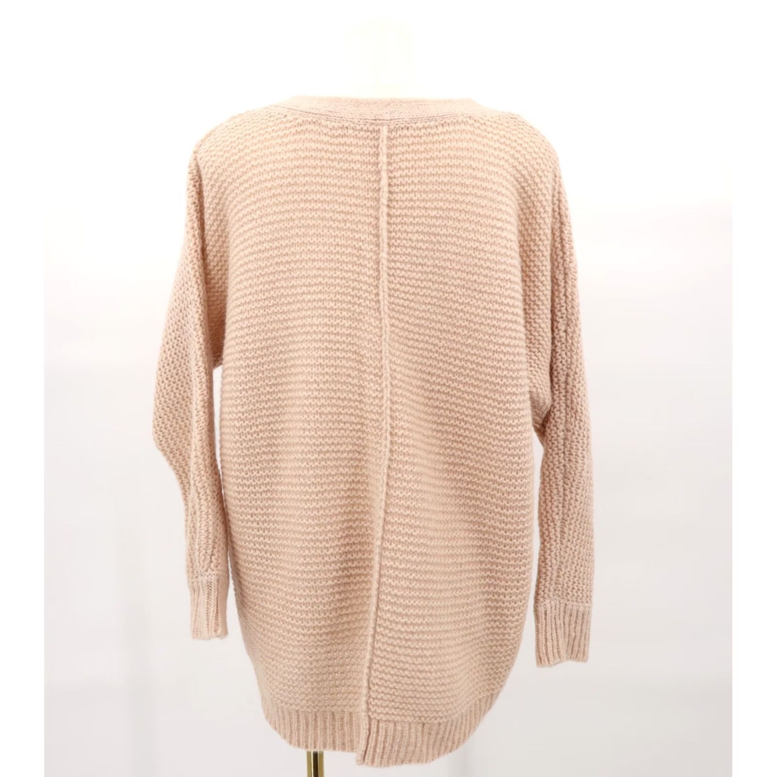 Free People Free People V-Neck Pullover Sweater Oversized Knit Pink Acrylic Wool Blend S Womens Pullover IDK Size S / US 4 / IT 40 - 2 Thumbnail