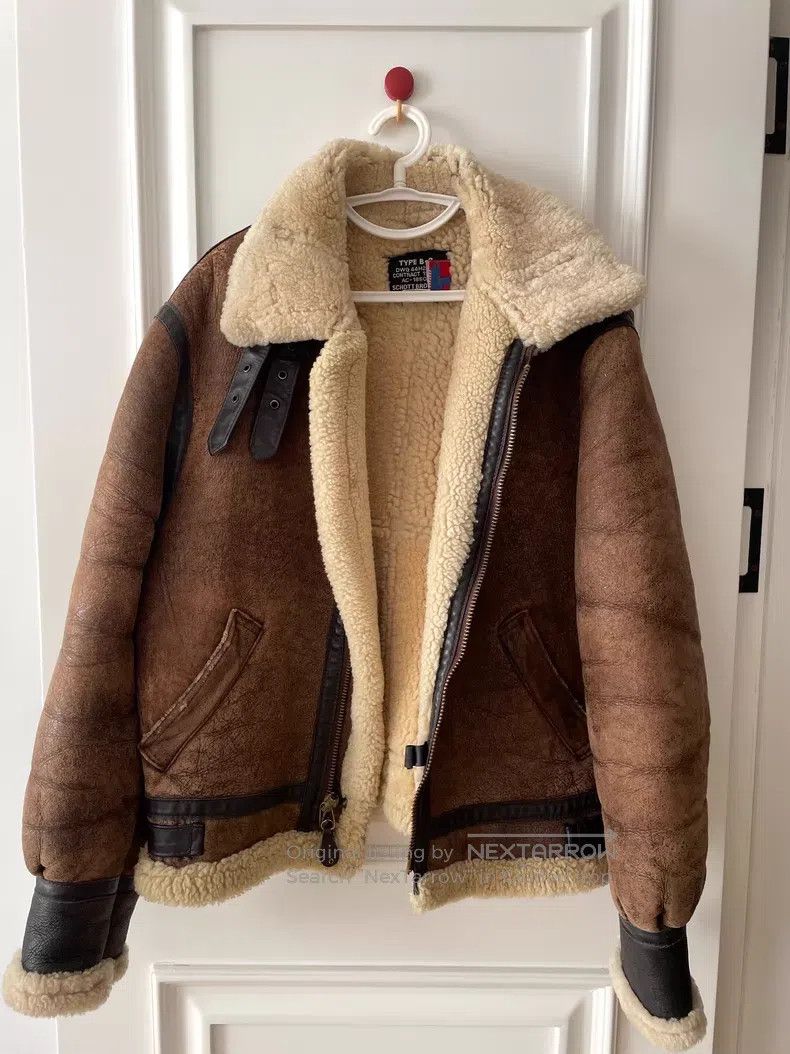 Schott Schott B-3 fur one-piece flight jacket Size US M / EU 48-50 / 2 - 1 Thumbnail