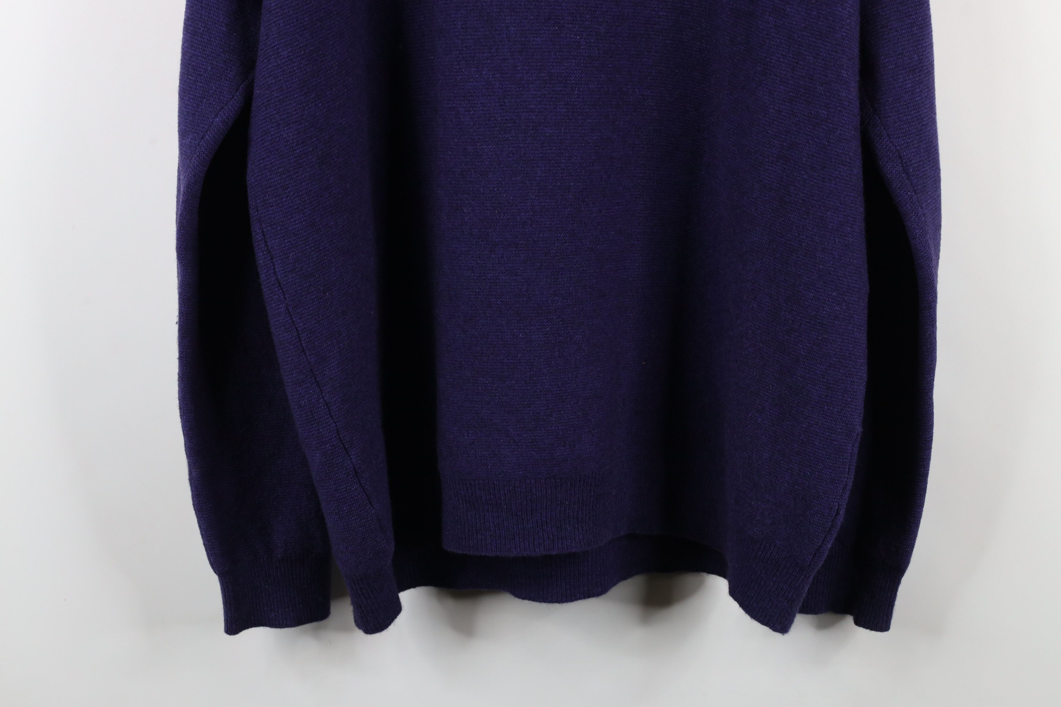 Vintage Kinross Cashmere Blank Cashmere Knit Half Zip Sweater Purple Size US XL / EU 56 / 4 - 13 Thumbnail