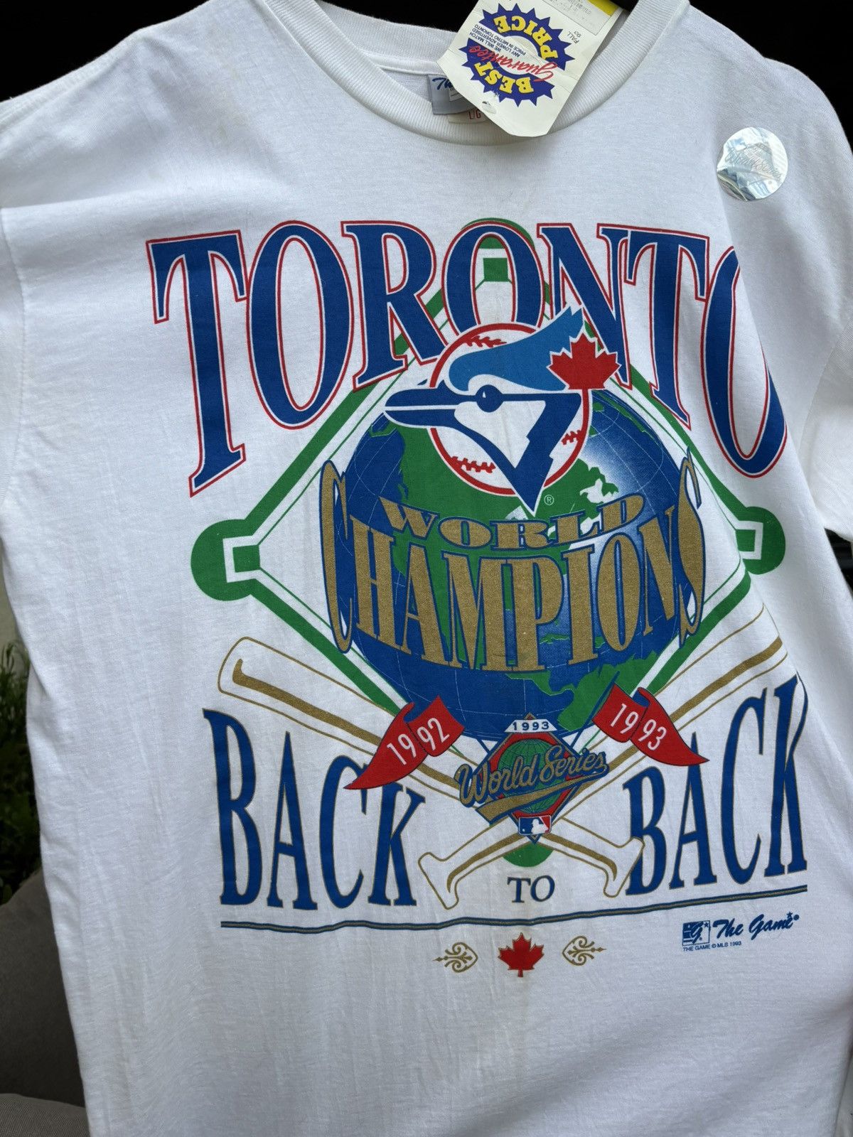The Game × Vintage 1992-93 Toronto blue jays World Series T-shirt Size US L / EU 52-54 / 3 - 6 Thumbnail