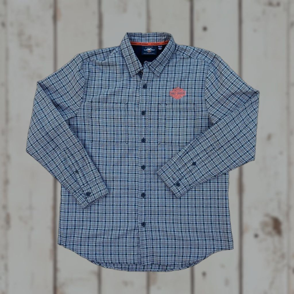 Harley Davidson Harley-Davidson Shirt Mens Button-Up Collared Long Sleeve Plaid Multicolor Classic Biker Large Size US L / EU 52-54 / 3 - 1 Thumbnail