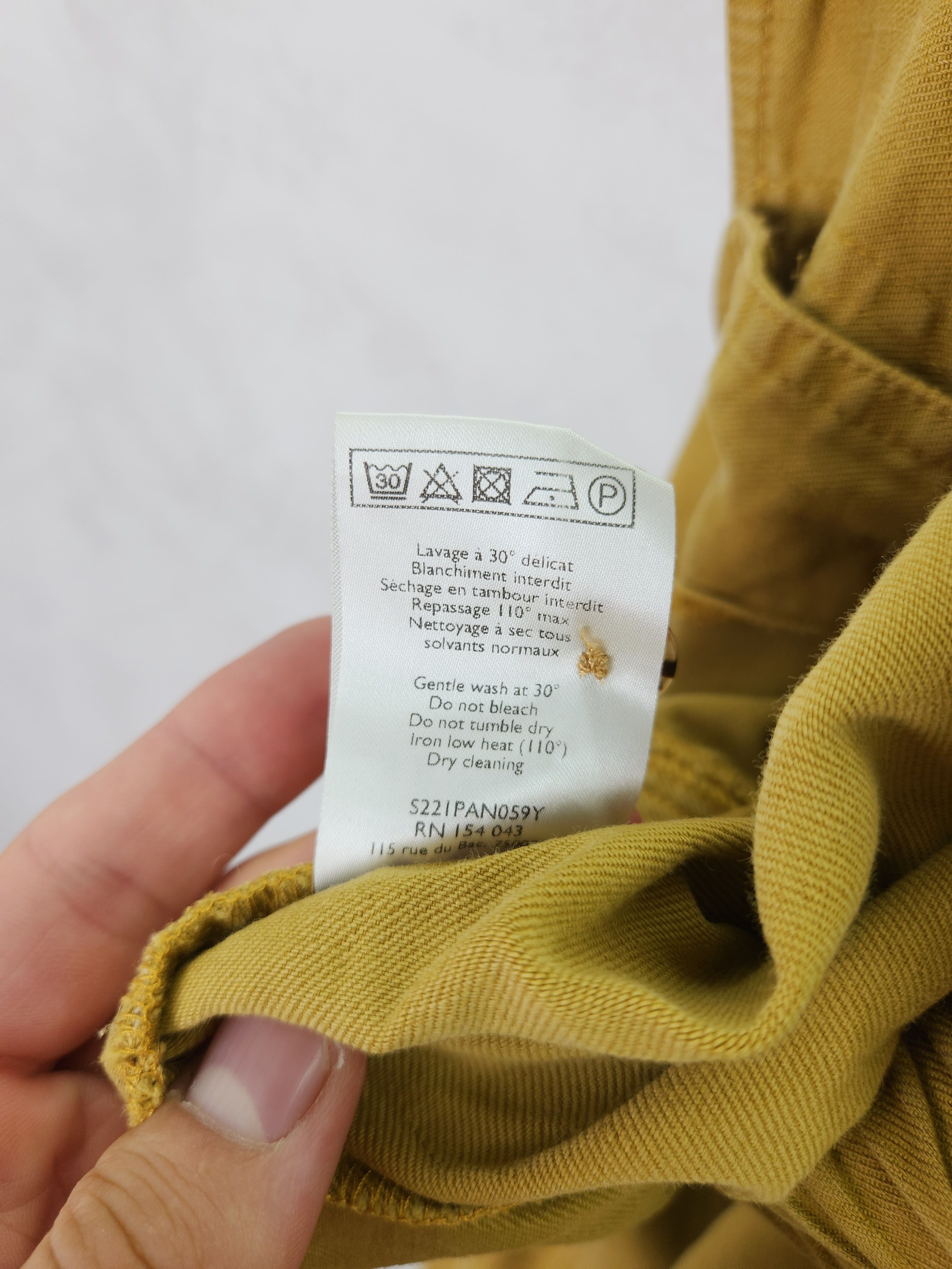 Sezane Sezane yellow cropped linen and cottone belted pants size 36 Size 25" / US 0 / IT 36 - 11 Thumbnail