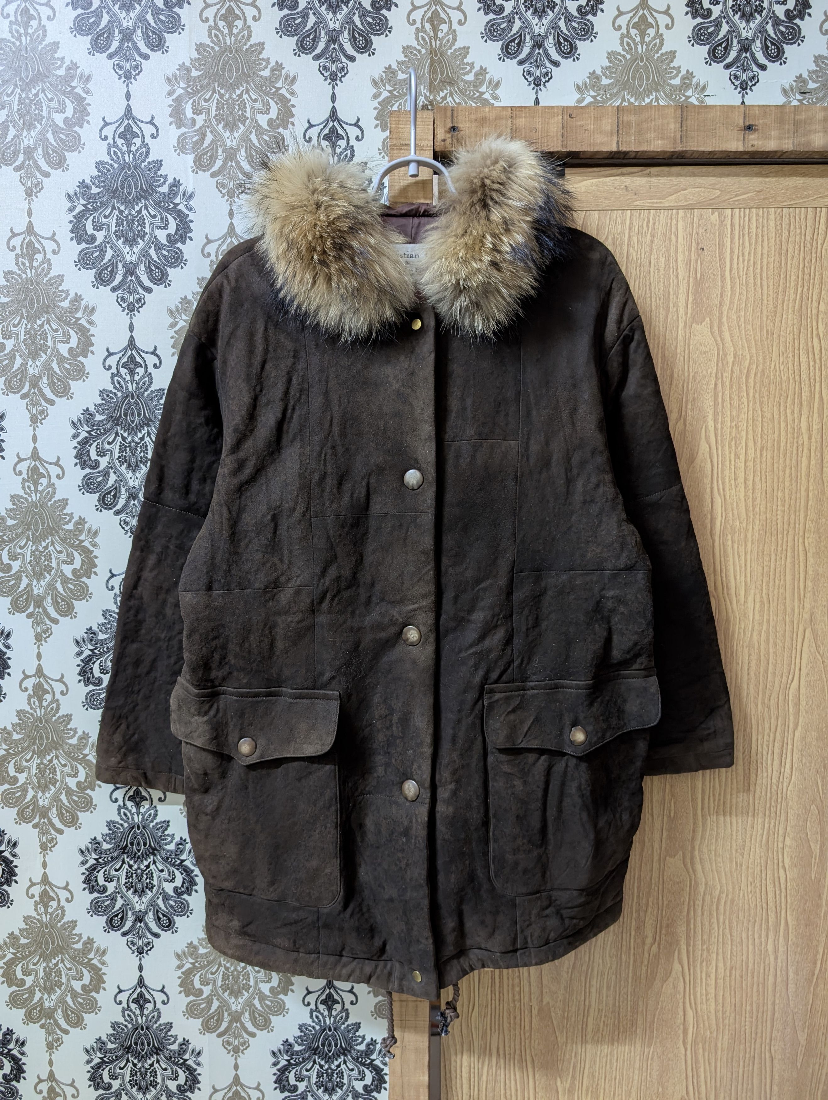 Christian Dior Jacket Vintage Sheepskin Fur Parka