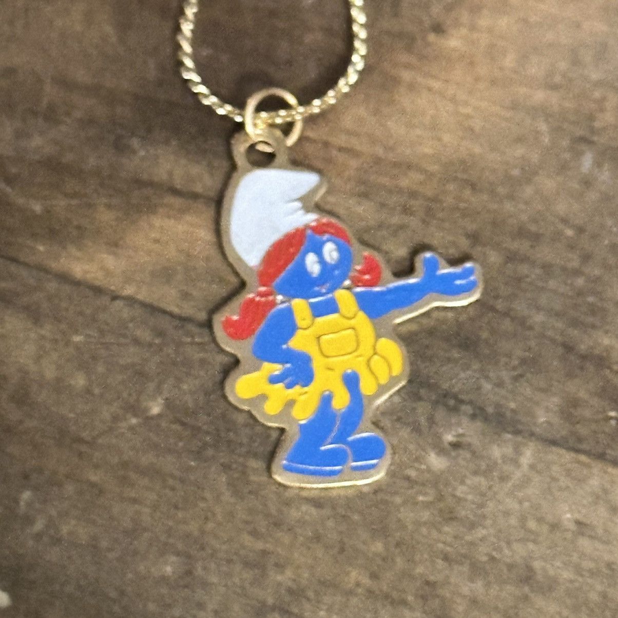Vintage Vintage 80’s Smurfette pendant necklace Size ONE SIZE - 3 Thumbnail