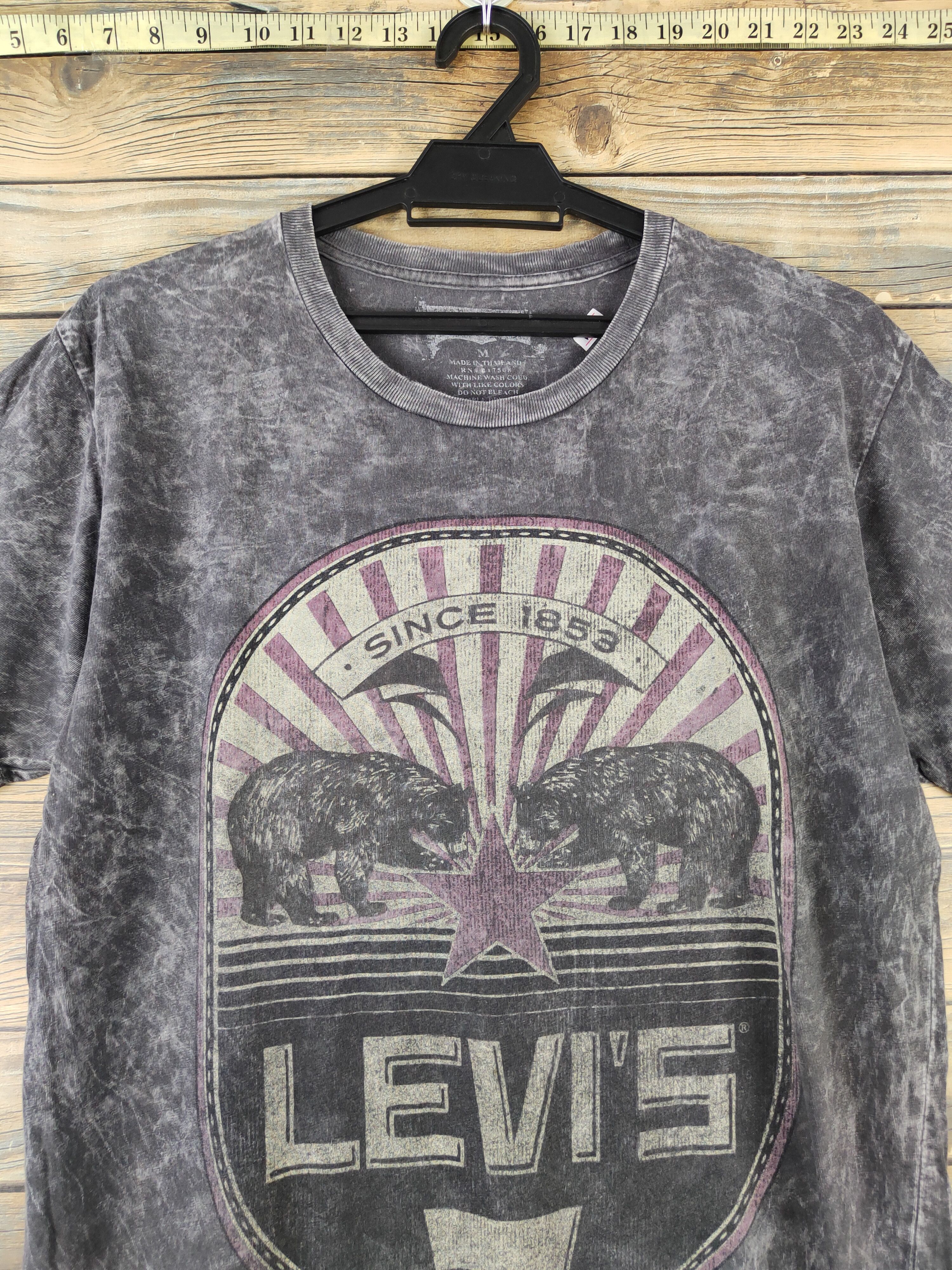 Levi's DL Levi's Black acid wash Short Sleeve T-shirt #1021 Size US M / EU 48-50 / 2 - 2 Thumbnail