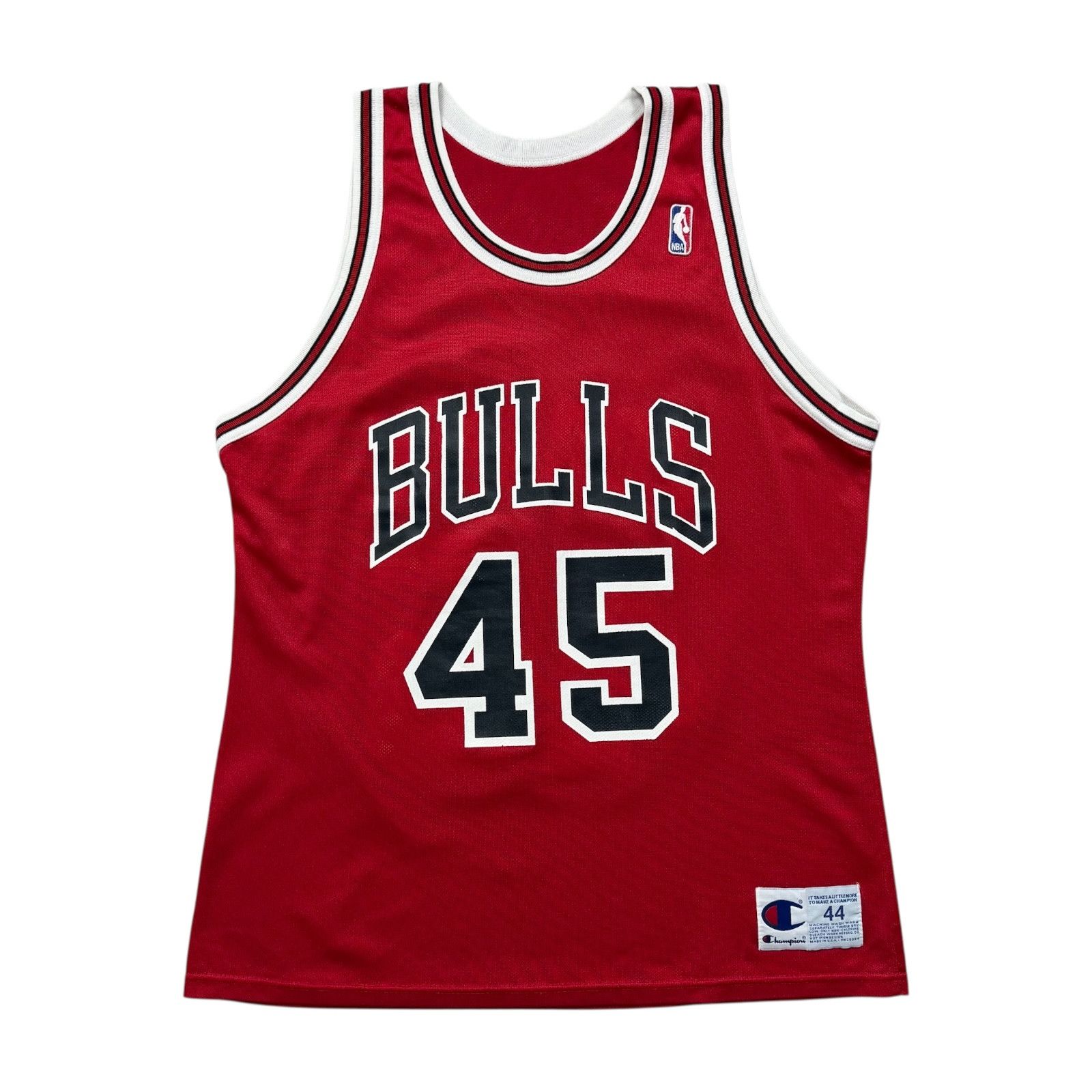 NBA VTG 90s CHICAGO BULLS MICHAEL JORDAN #45 CHAMPION JERSEY Size US L / EU 52-54 / 3 - 1 Thumbnail