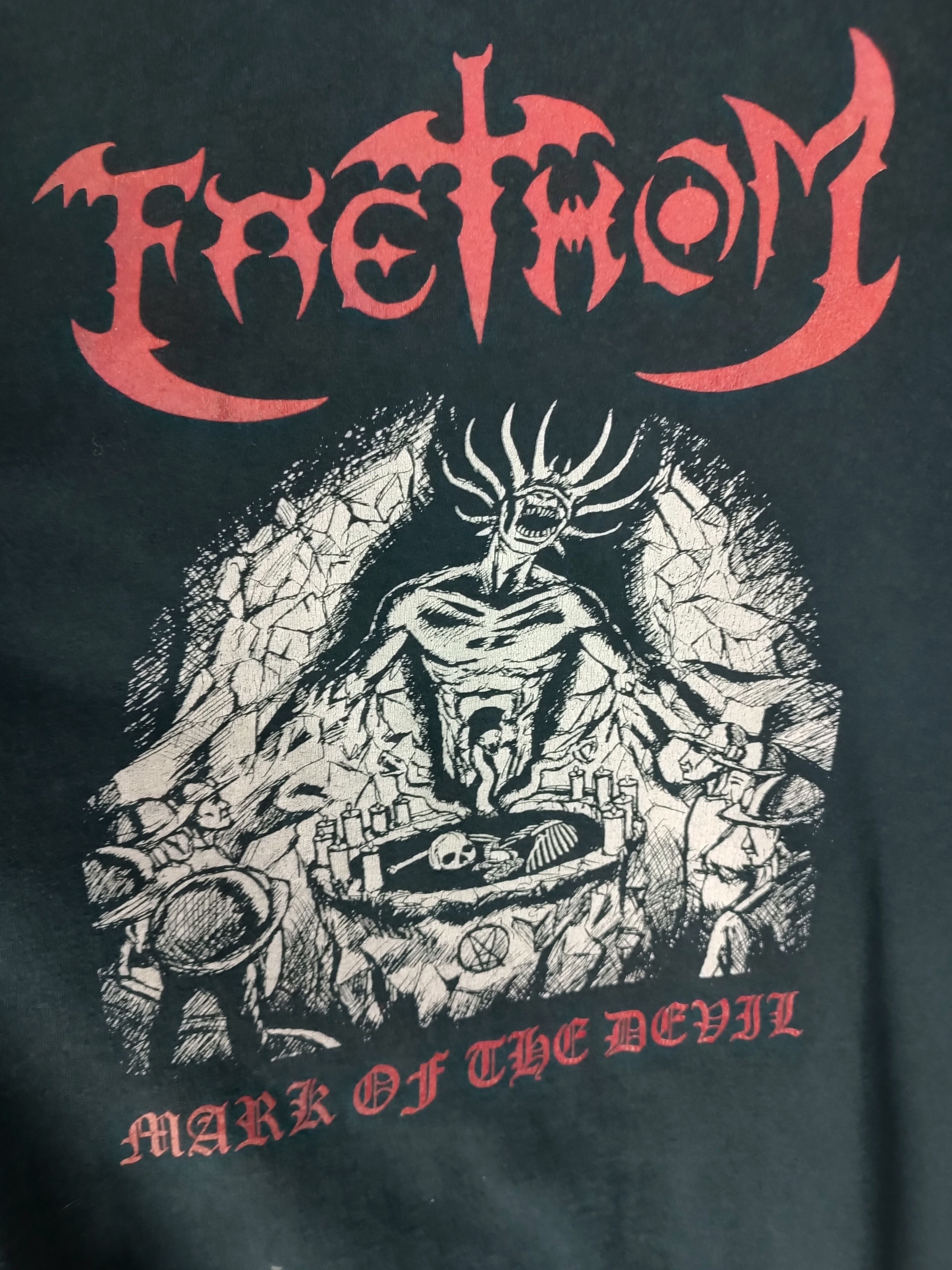 Band Tees VINTAGE FAETHOM MARK OF THE DEVIL behemoth belphegor emperor Size US L / EU 52-54 / 3 - 9 Thumbnail