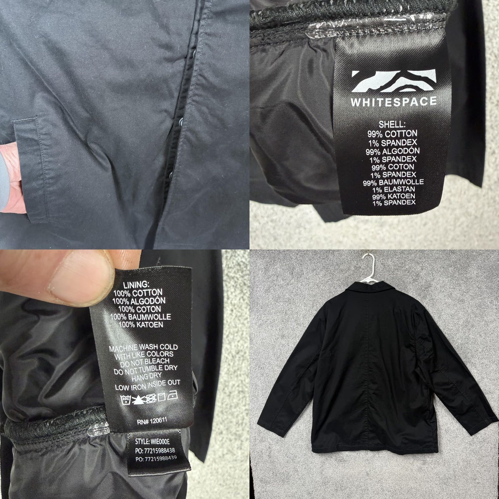 Vintage Whitespace Camp Shirt Jacket Mens XL Black Windbreaker Canvas Jacket Size US XL / EU 56 / 4 - 8 Thumbnail