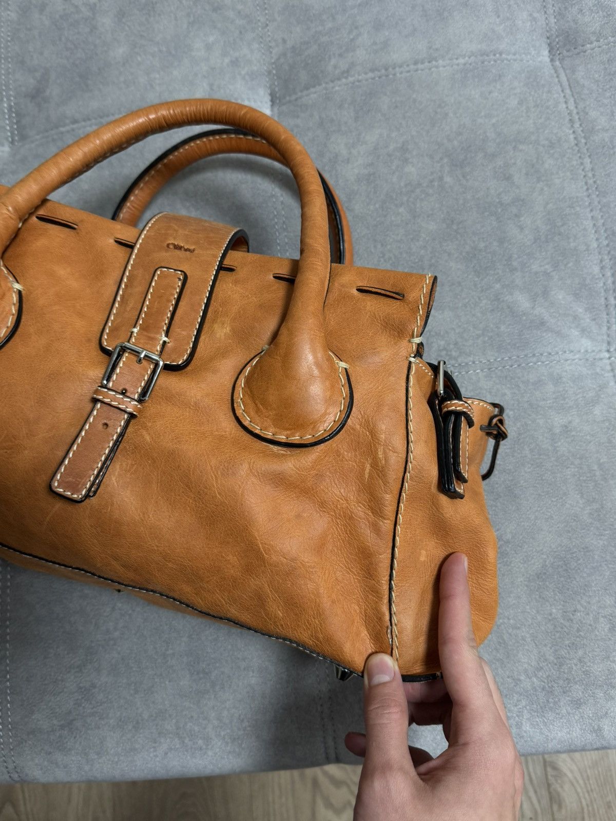 Chloe Chloé Large Edith Satchel Travel Leather Bag Brown Woman’s Size ONE SIZE - 6 Thumbnail