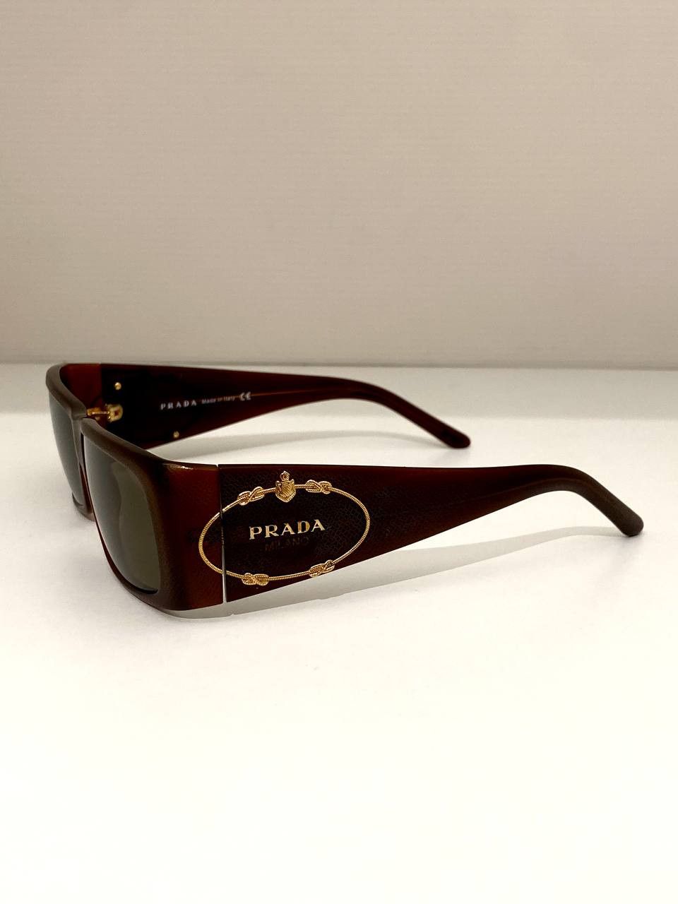 Prada PRADA Milano Logo Saffiano Retro Shield Sunglasses Vintage Size ONE SIZE - 6 Thumbnail