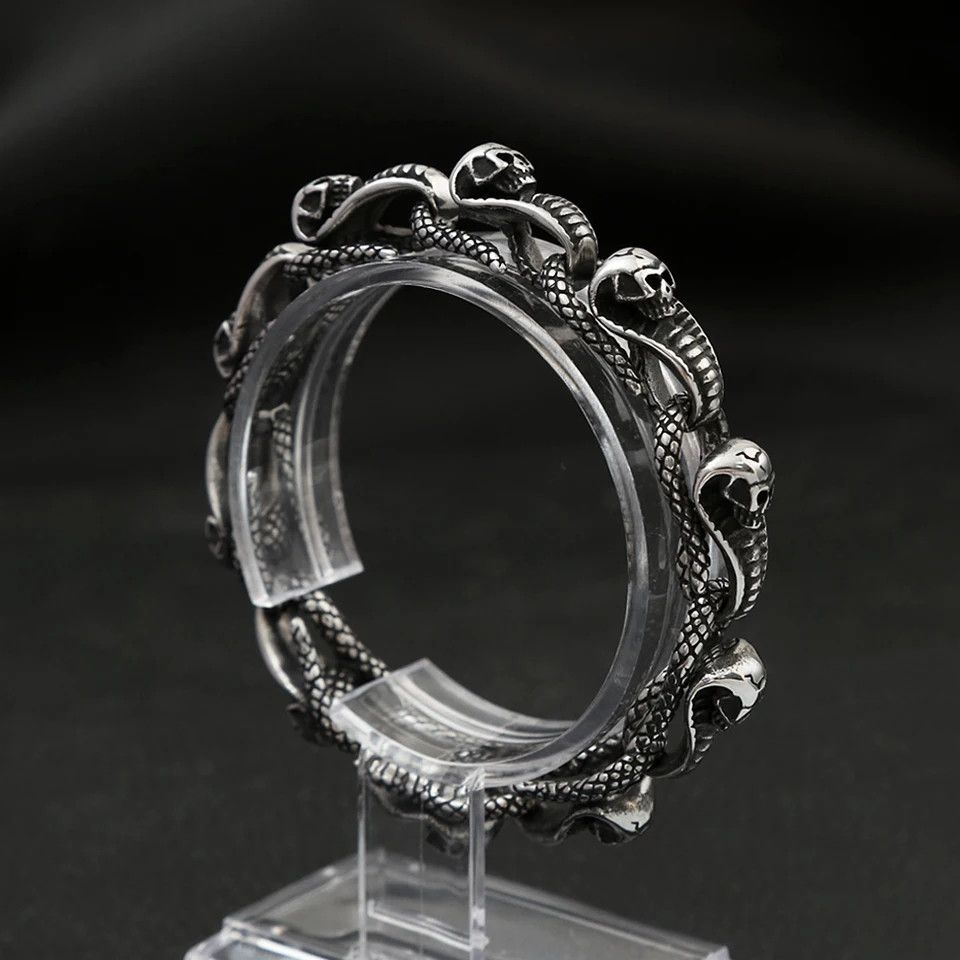 Jewelry Skull Snake Bracelet Size ONE SIZE - 2 Thumbnail
