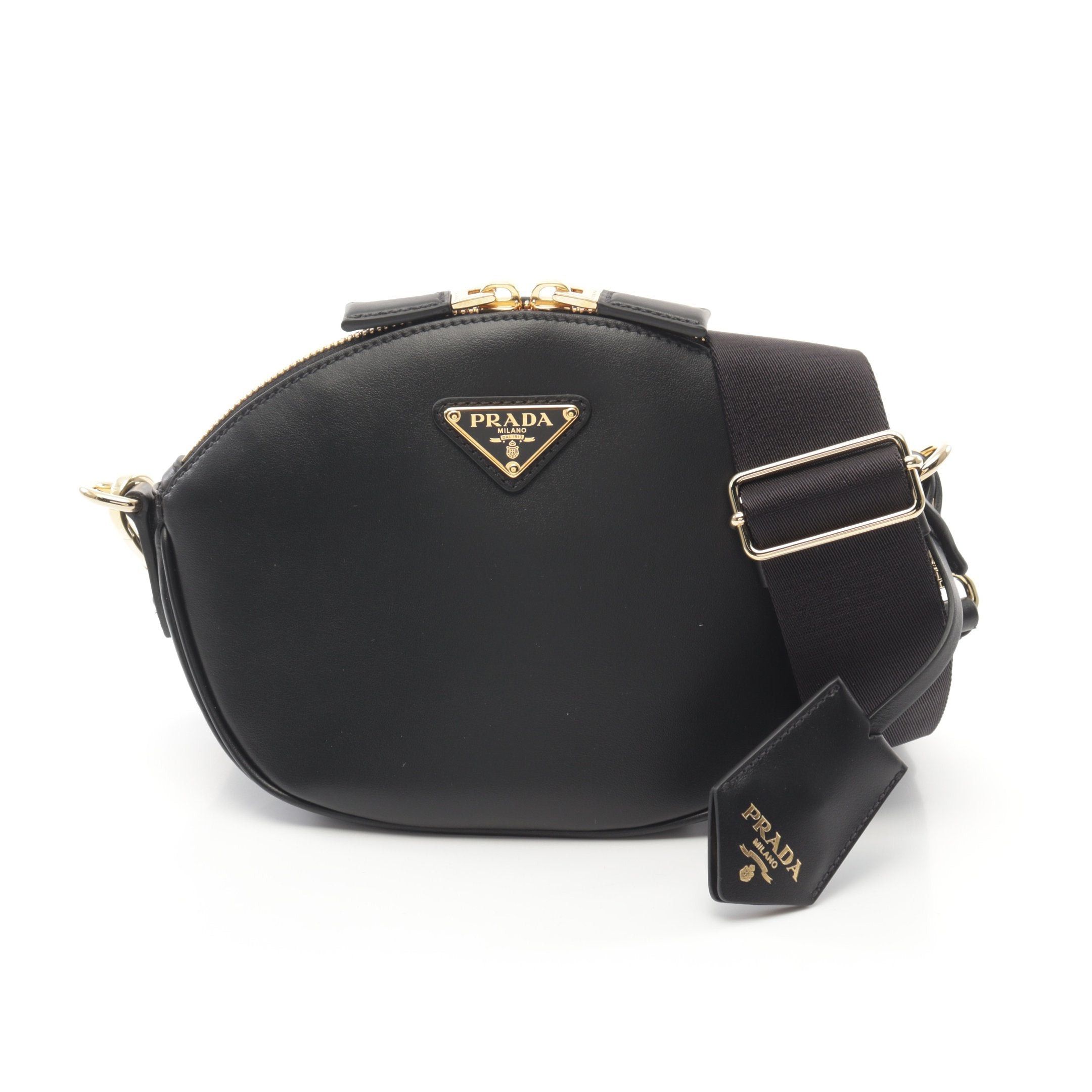 Prada Prada City Calf Mini Shoulder Bag Leather Black Size ONE SIZE - 1 Thumbnail