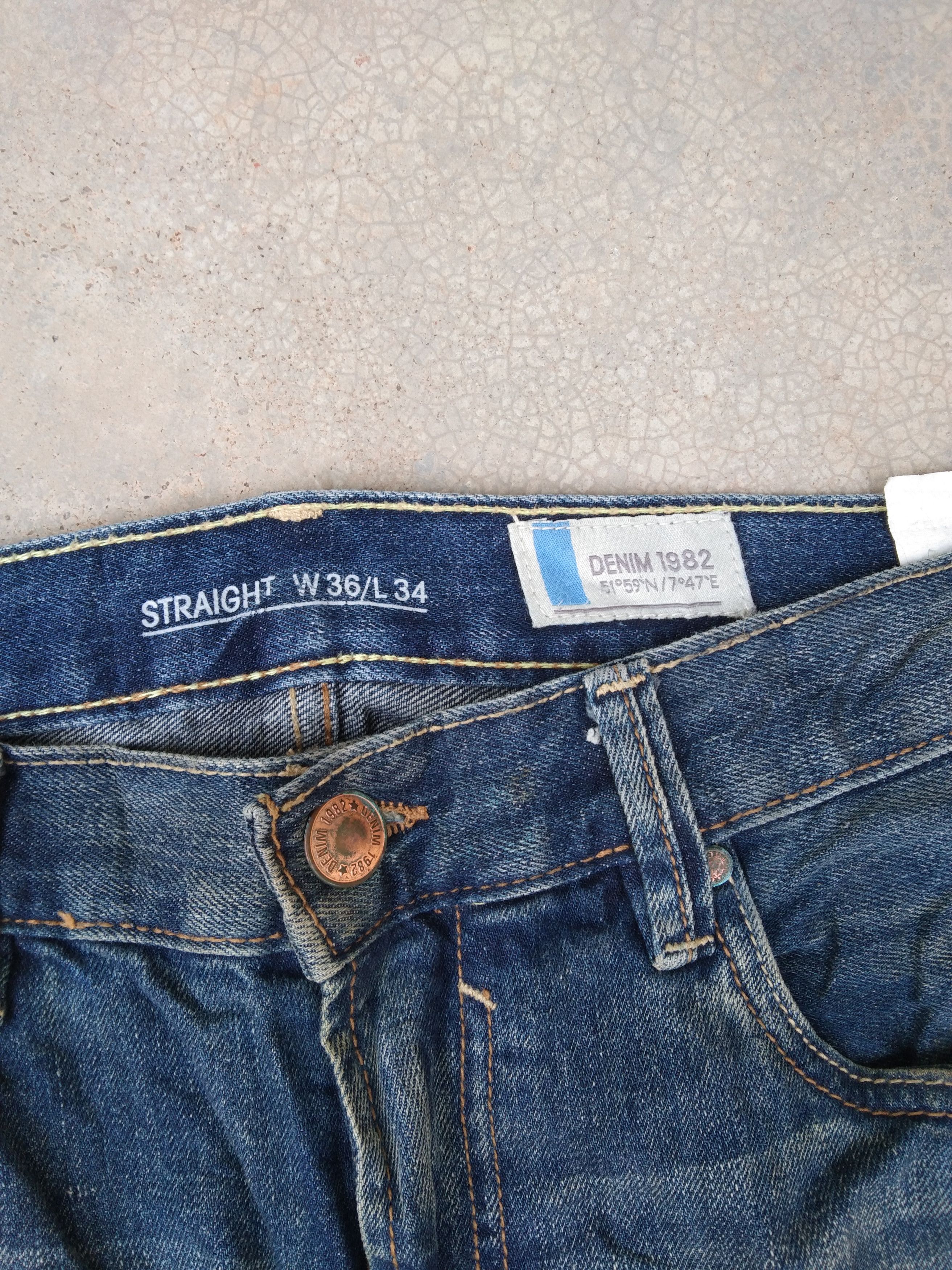 Jean Vintage Whisker Denim Jeans 36x34 Size US 36 / EU 52 - 7 Thumbnail