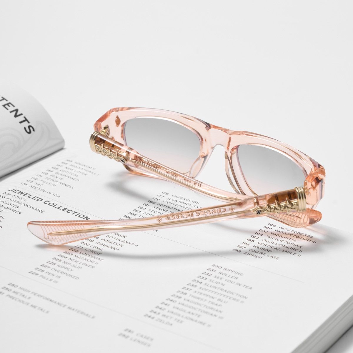 Chrome Hearts CHROME HEARTS IDAWANNA PINK CRYSTAL SUNGLASSES Size ONE SIZE - 7 Thumbnail
