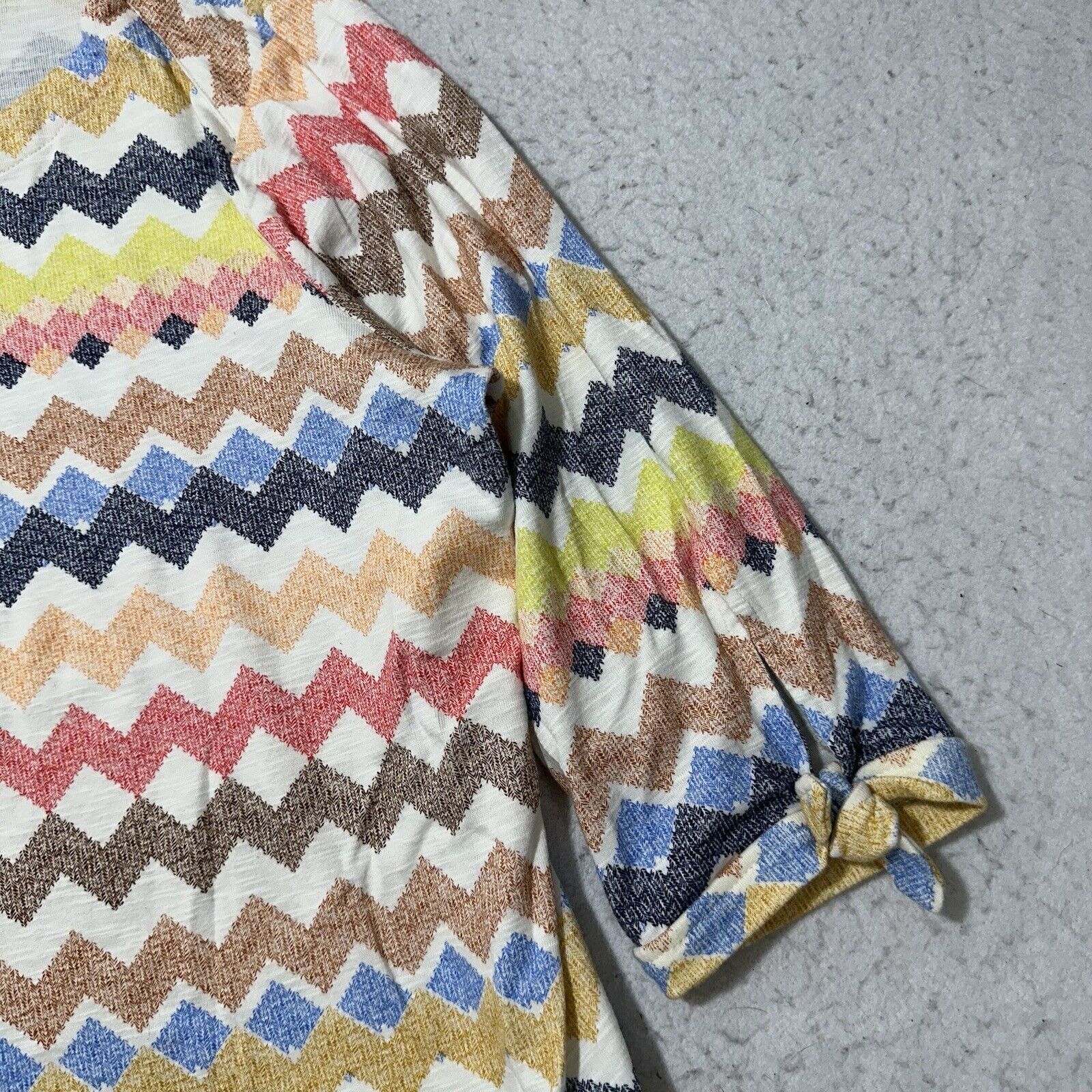 Other Rafaella 1X Chevron Striped Lightweight Sweater Knit Top Size XL / US 12-14 / IT 48-50 - 5 Thumbnail