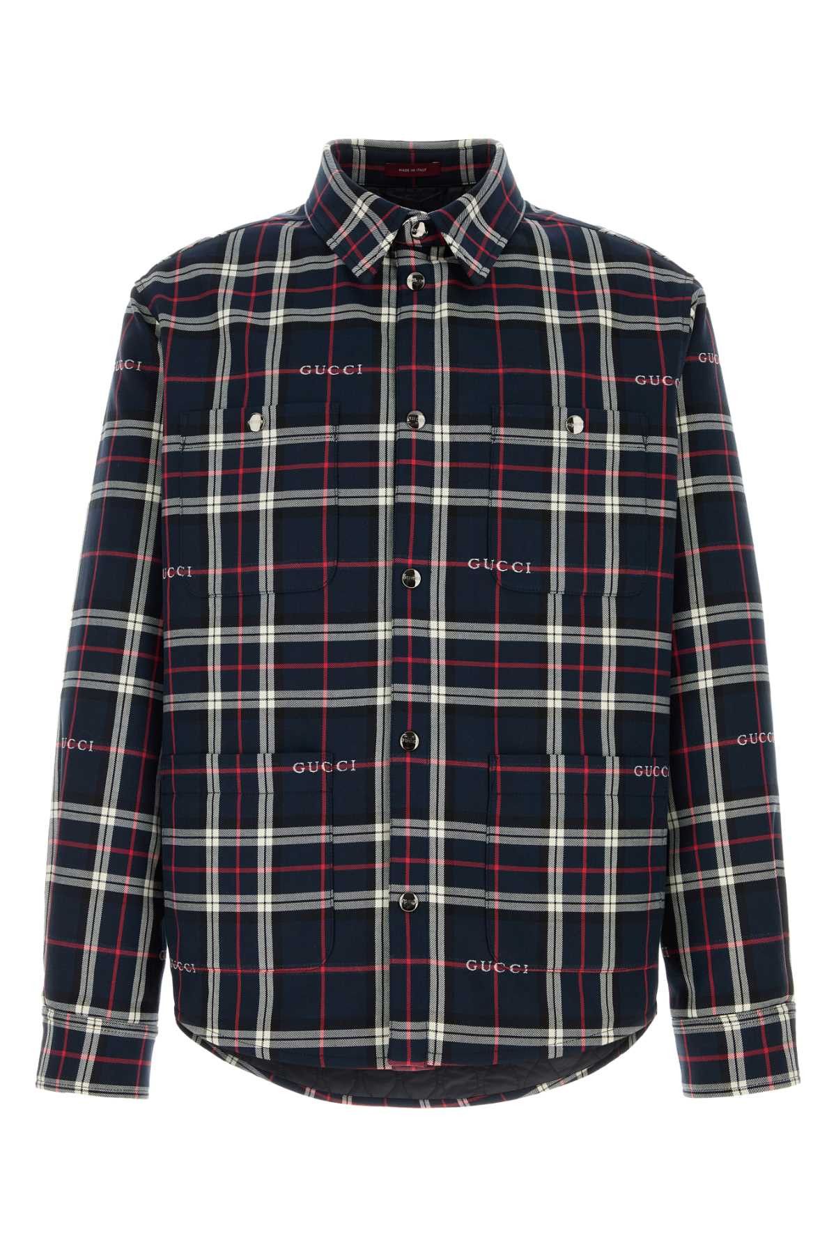 Gucci Embroidered Cotton Shirt Size US M / EU 48-50 / 2 - 1 Thumbnail