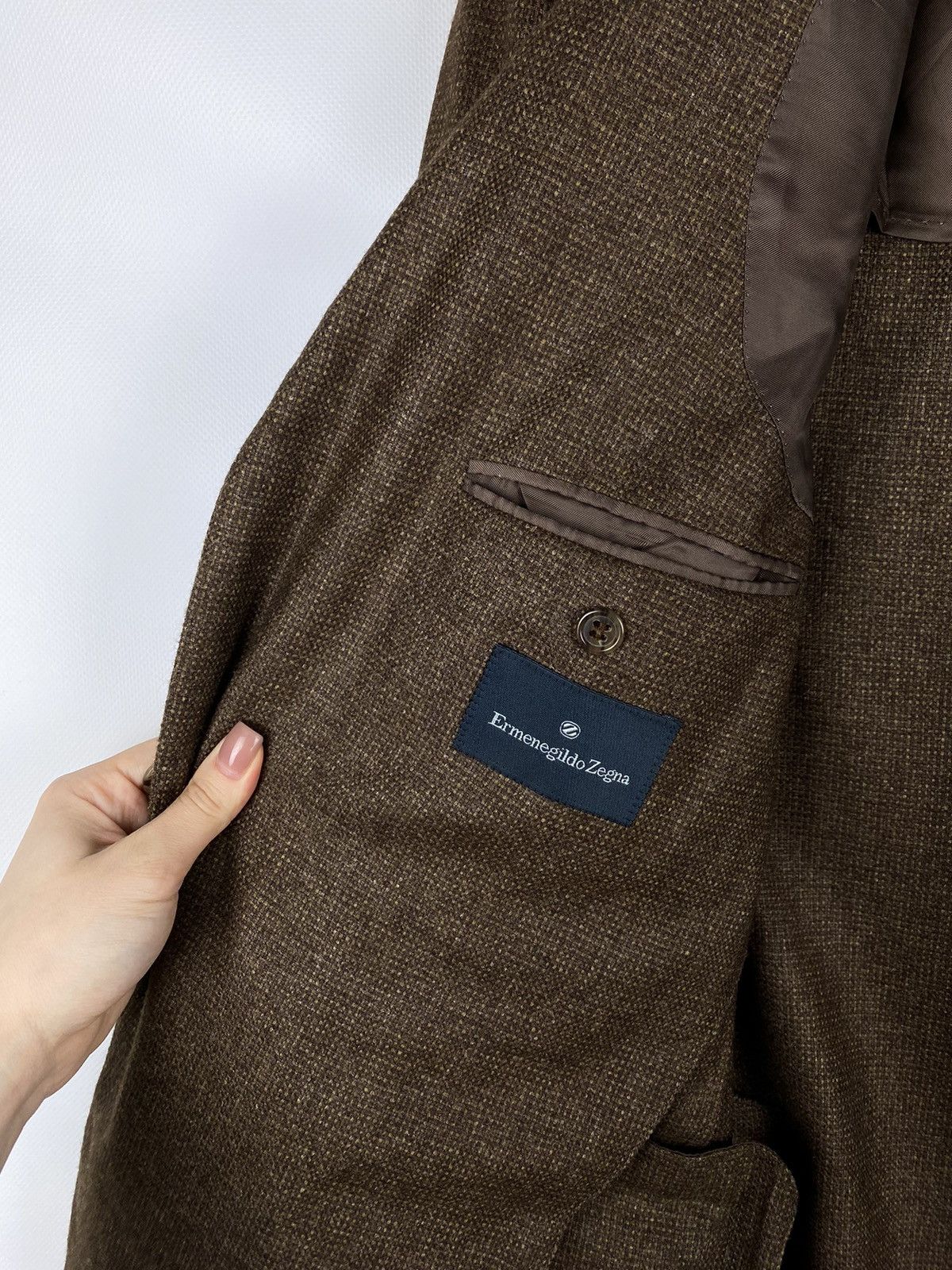 Ermenegildo Zegna Ermenegildo Zegna men’s wool / camel / silk blazer jacket Size 42R - 19 Thumbnail