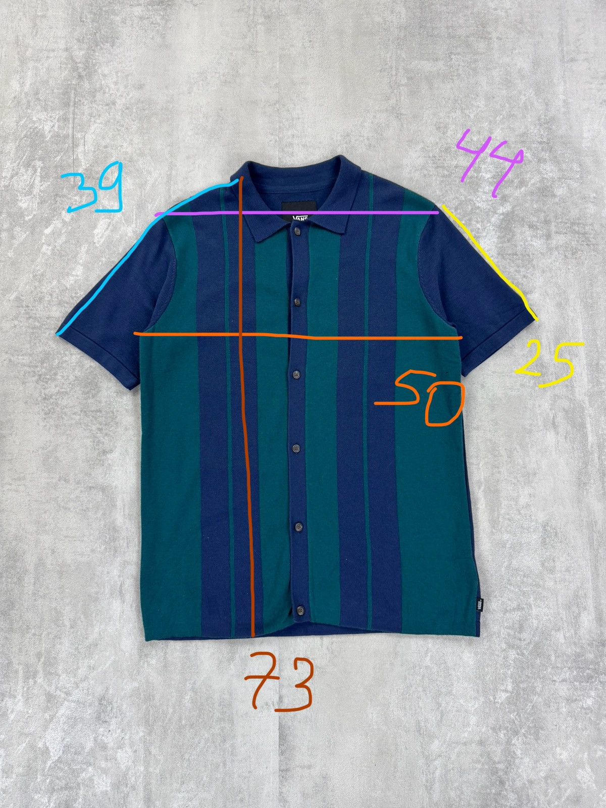 Japanese Brand × Vans VANS BUTTON UP Knit T-shirt Italian Style Mens Size M Size US M / EU 48-50 / 2 - 9 Thumbnail