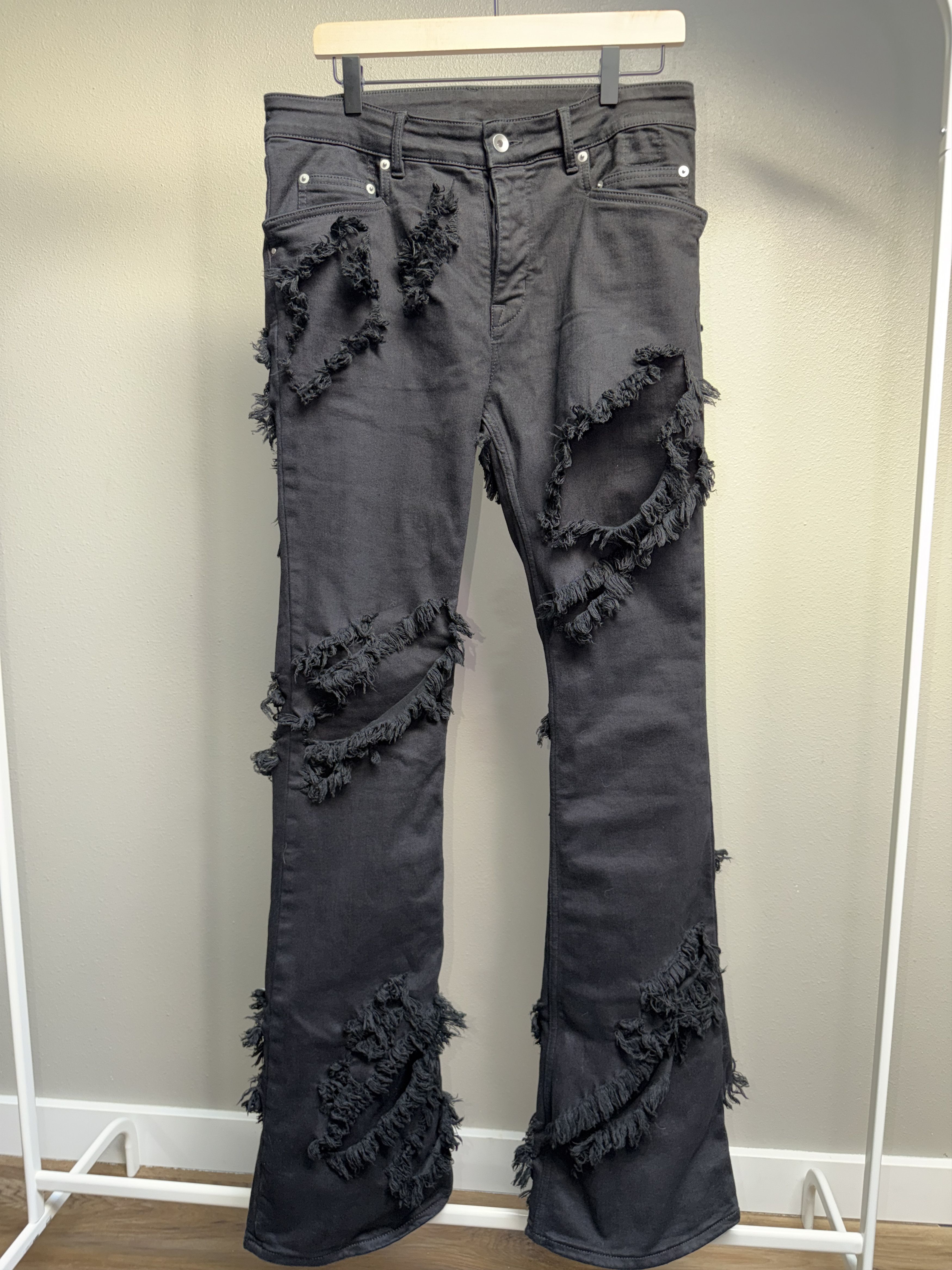 Rick Owens Drkshdw NEW Tyrone cut gradient skinny jeans | Grailed